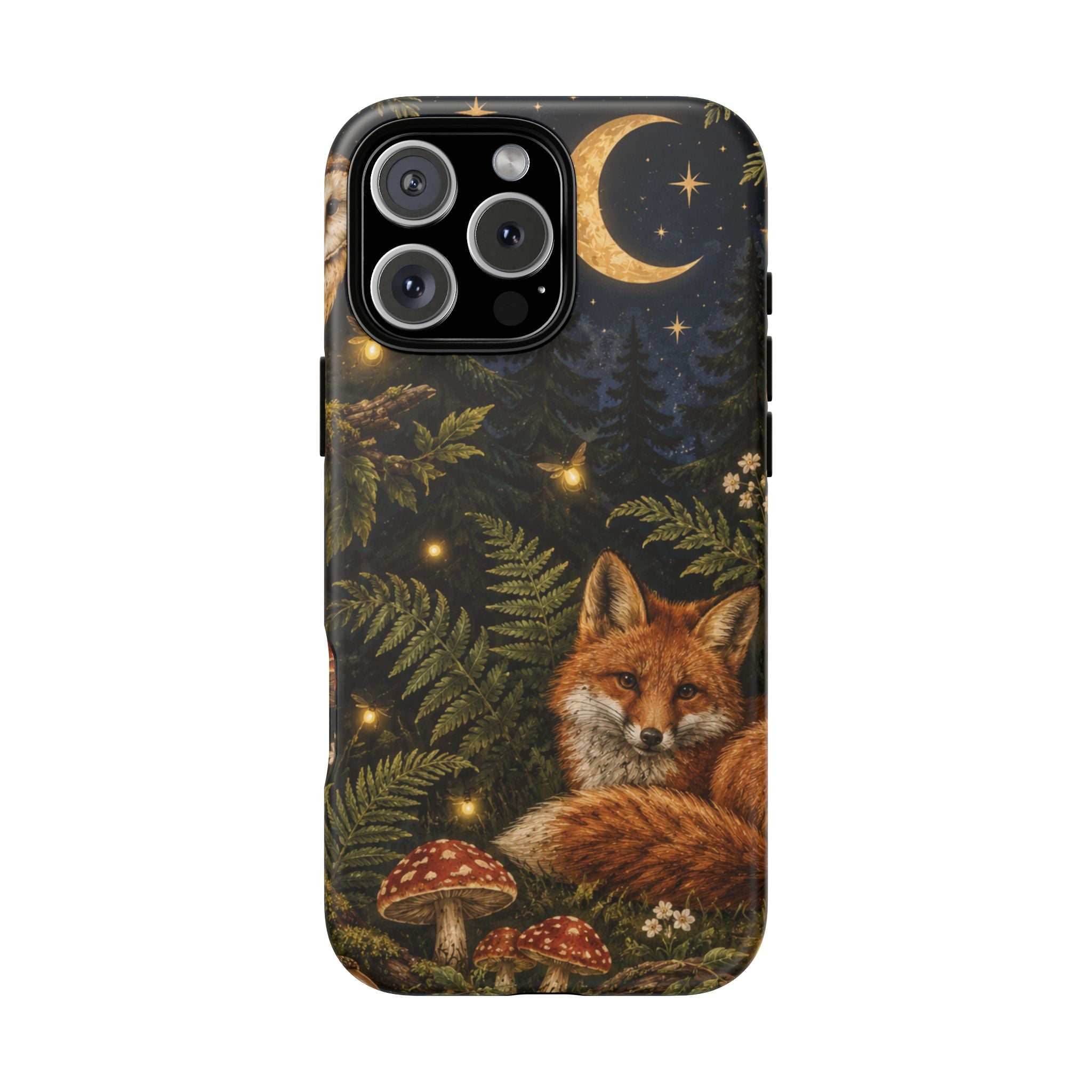 Fox Forest Tough Phone Case — Moonlit Woodland Protective Phone Cover
