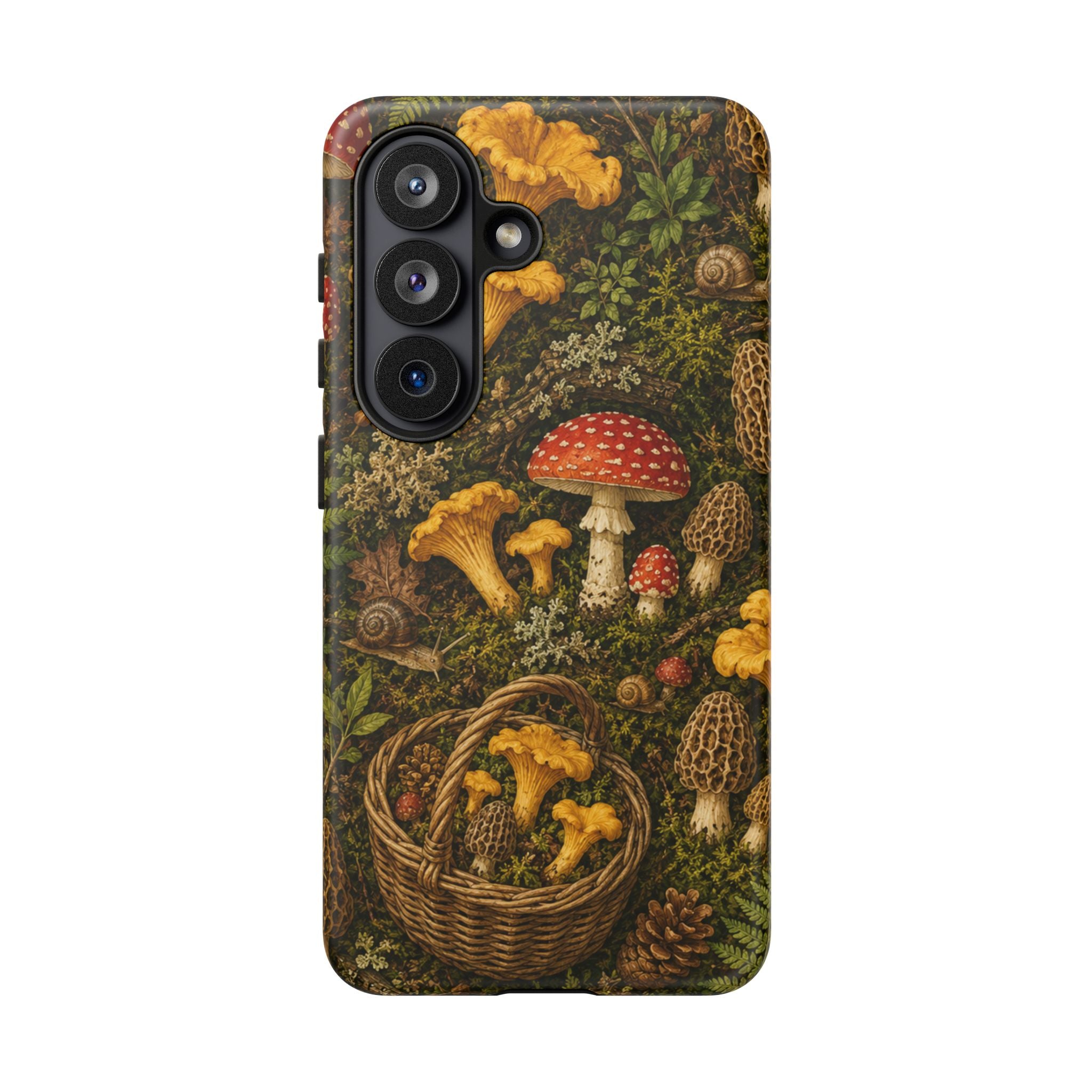 Mushroom Forage Phone Case — Vintage Forest Wild Mushroom Pattern
