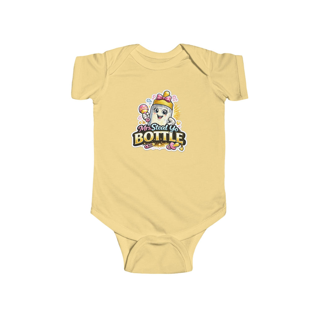 "Mrs. Steal Yo Bottle" Baby Onesie | Cute Infant Bodysuit Gift