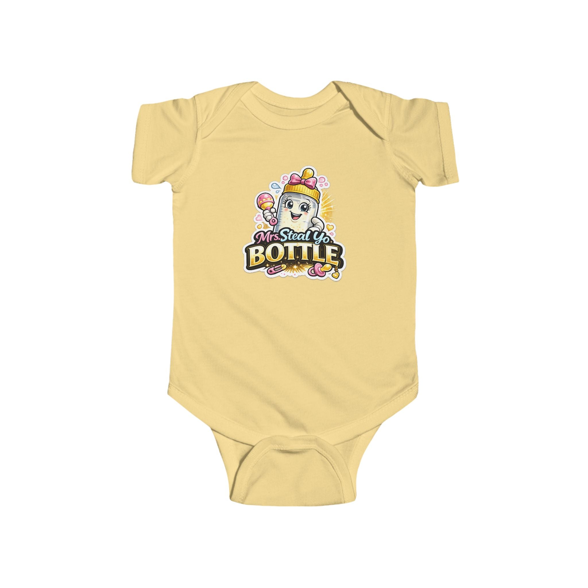 "Mrs. Steal Yo Bottle" Baby Onesie | Cute Infant Bodysuit Gift
