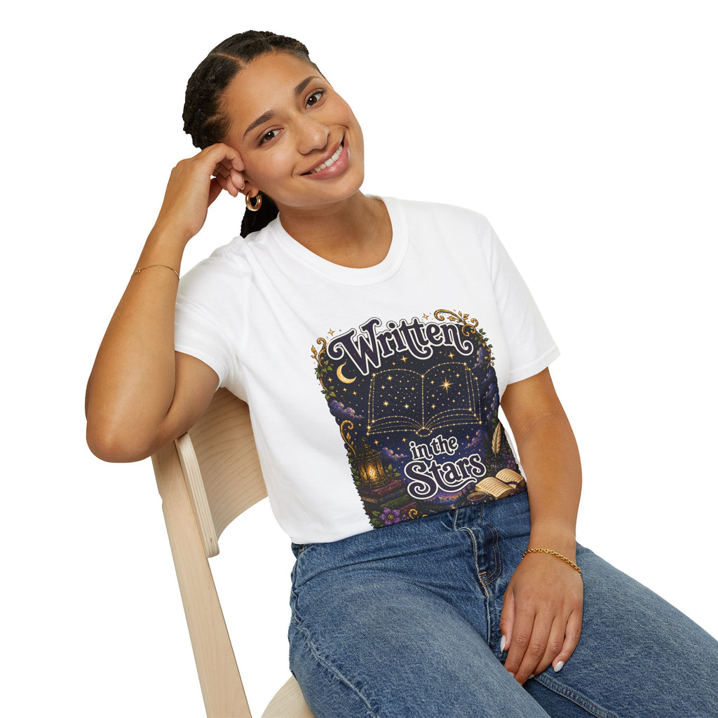 T-Shirt — "Written in the Stars" Astrology Book Graphic Tee