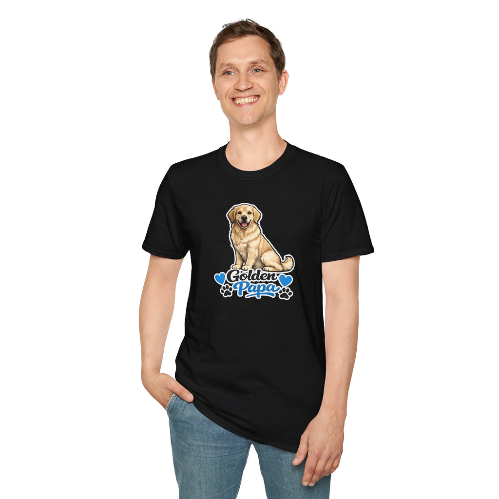 Golden Retriever Papa T‑Shirt — Cute Golden Dog Dad Tee