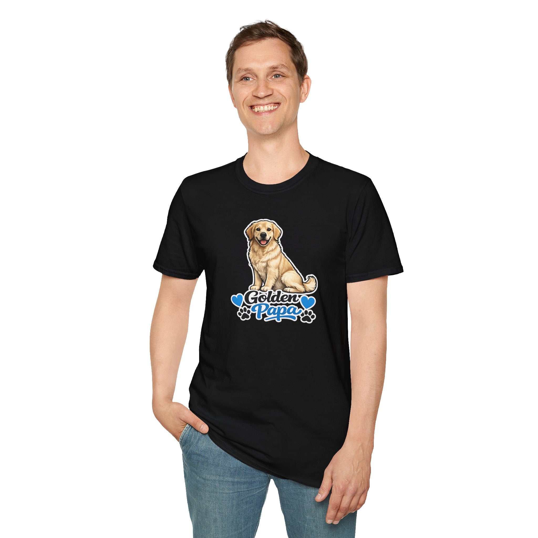 Golden Retriever Papa T‑Shirt — Cute Golden Dog Dad Tee