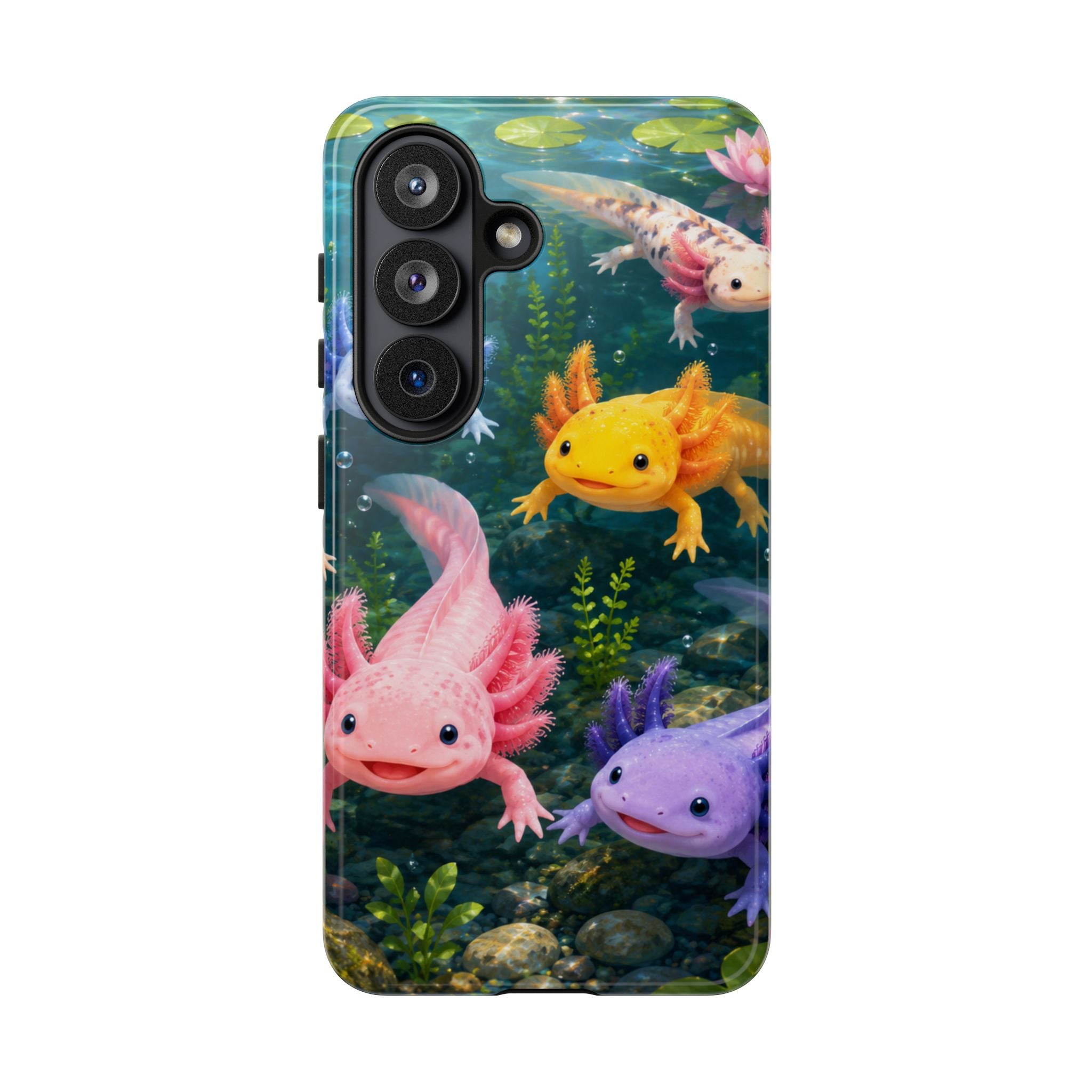 Tough Axolotl Phone Case — Cute Colorful Axolotl Waterproof Protective Phone Cover