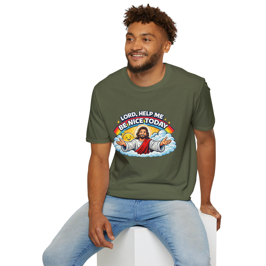 Lord Help Me Be Nice Today T-Shirt — Funny Jesus Christian Tee