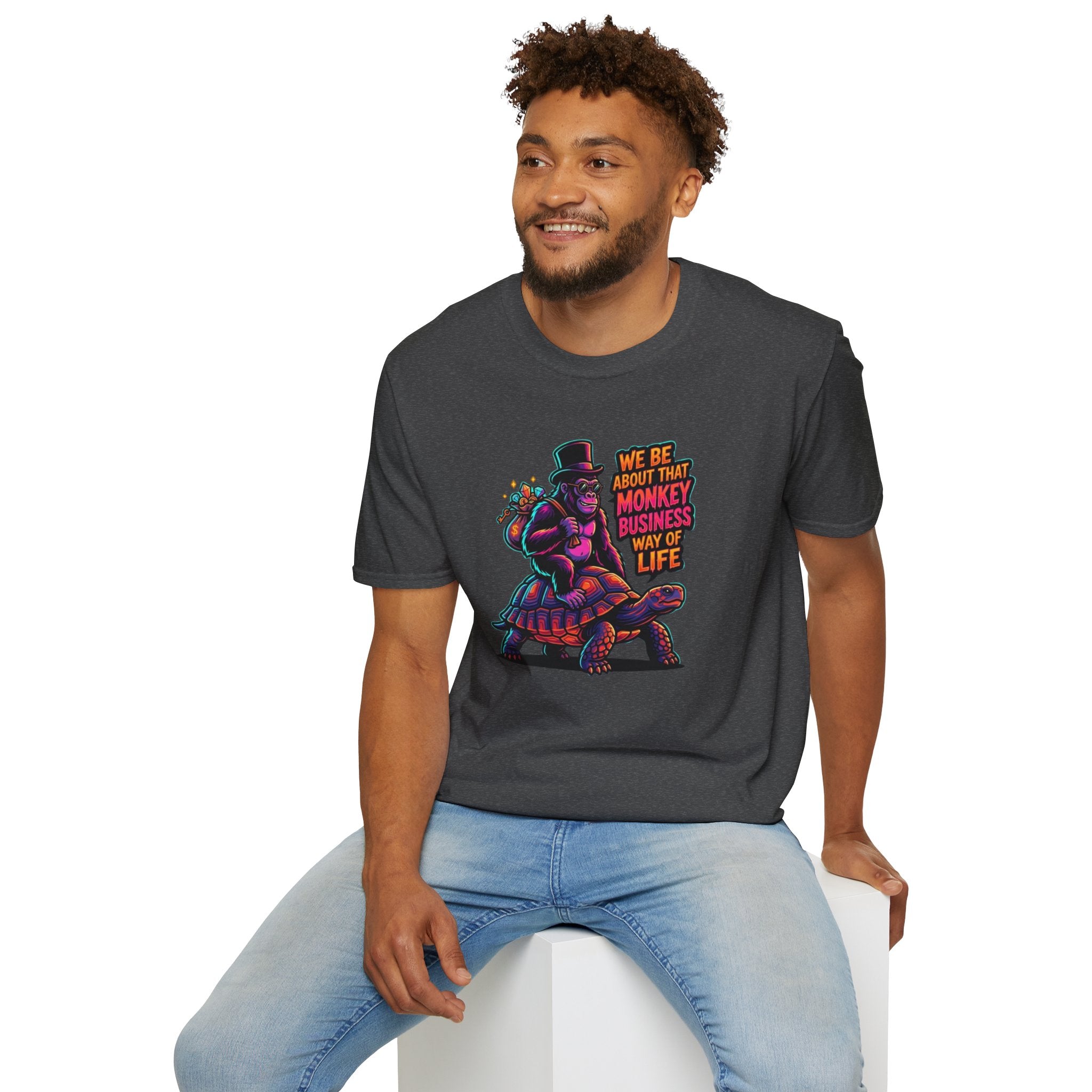 T-Shirt — 'We Be About That Monkey Business Way Of Life' Graphic Tee