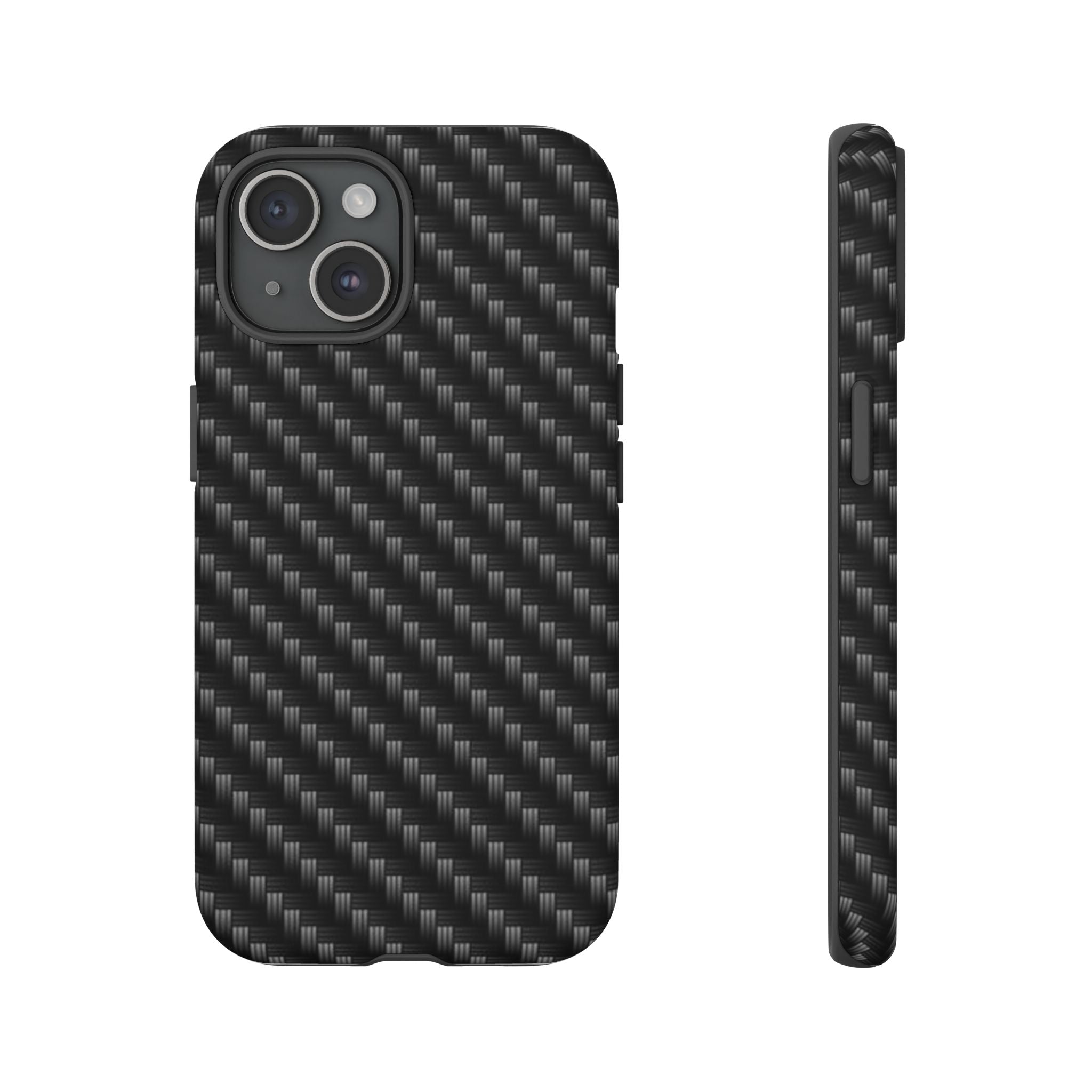 Carbon Fiber Pattern Tough Phone Case - Slim Protective Phone Cover