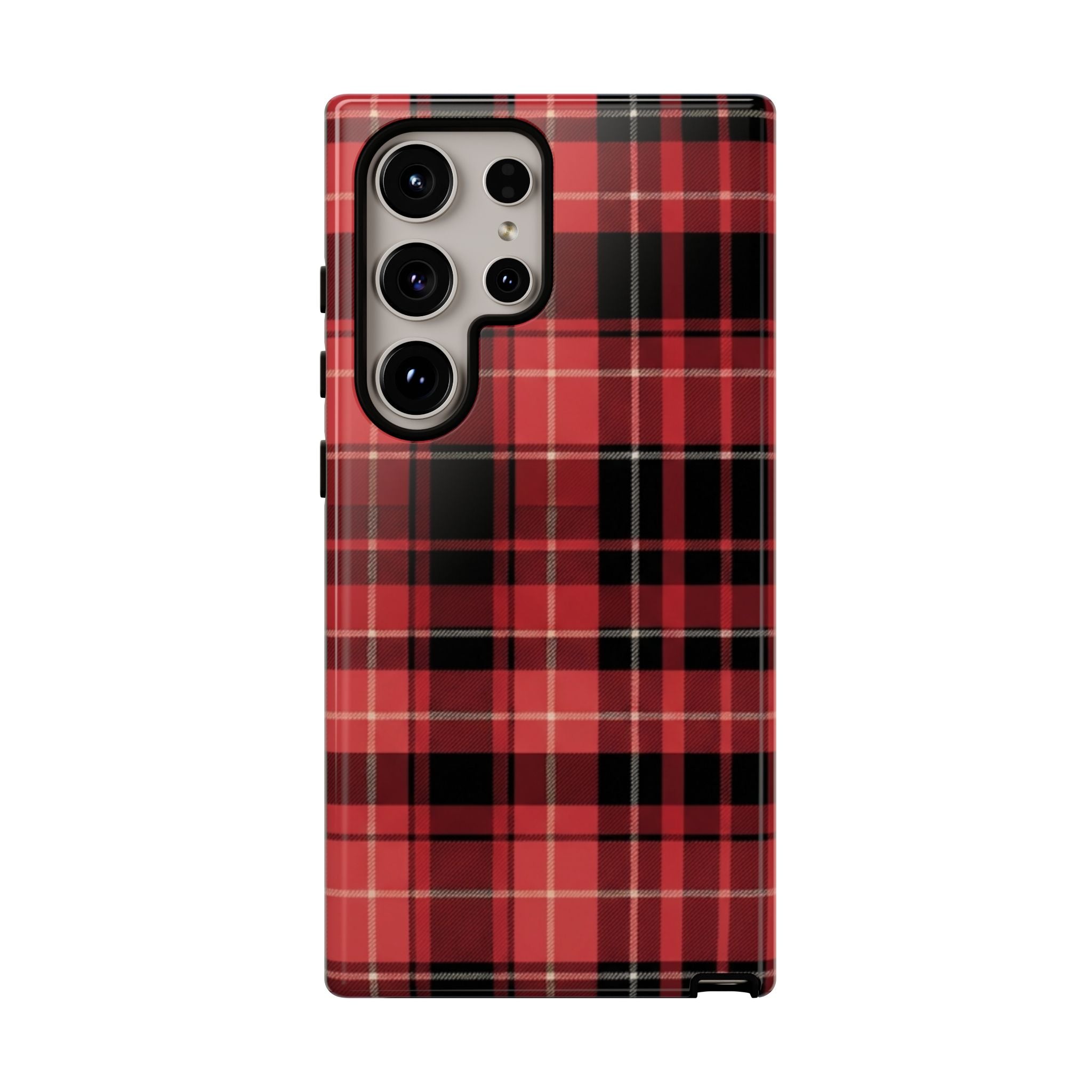 Red Black Buffalo Plaid Tough Phone Case