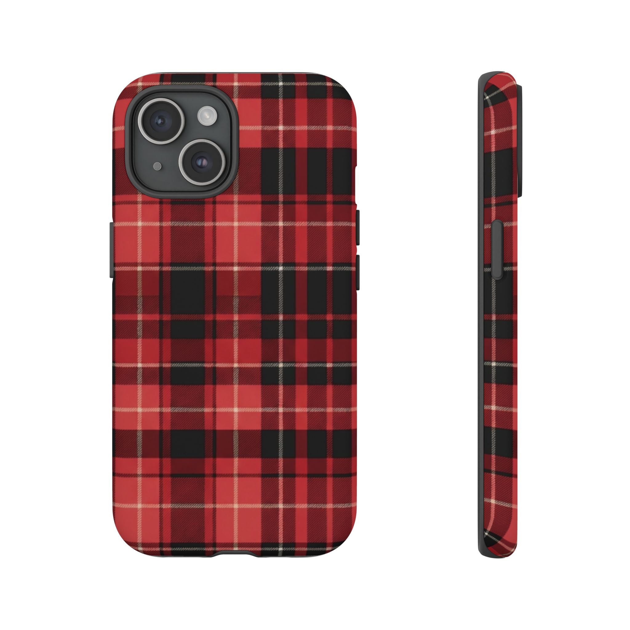 Red Black Buffalo Plaid Tough Phone Case