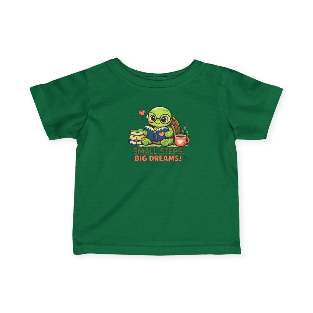 Infant Tee — Cute Turtle "Small Steps, Big Dreams" Baby Gift Shirt