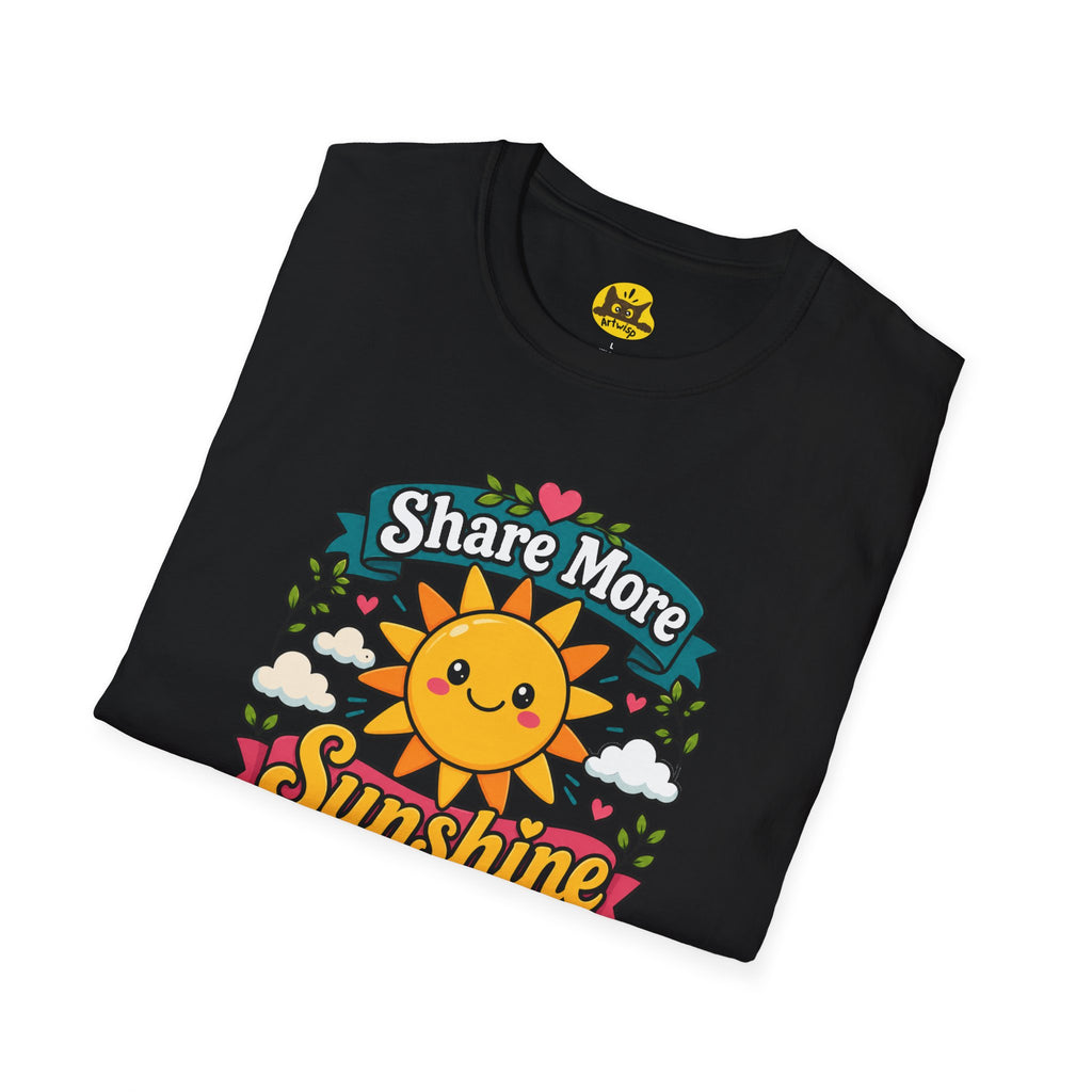 Sunshine T-Shirt — "Share More Sunshine" Cute Retro Sun Graphic Tee