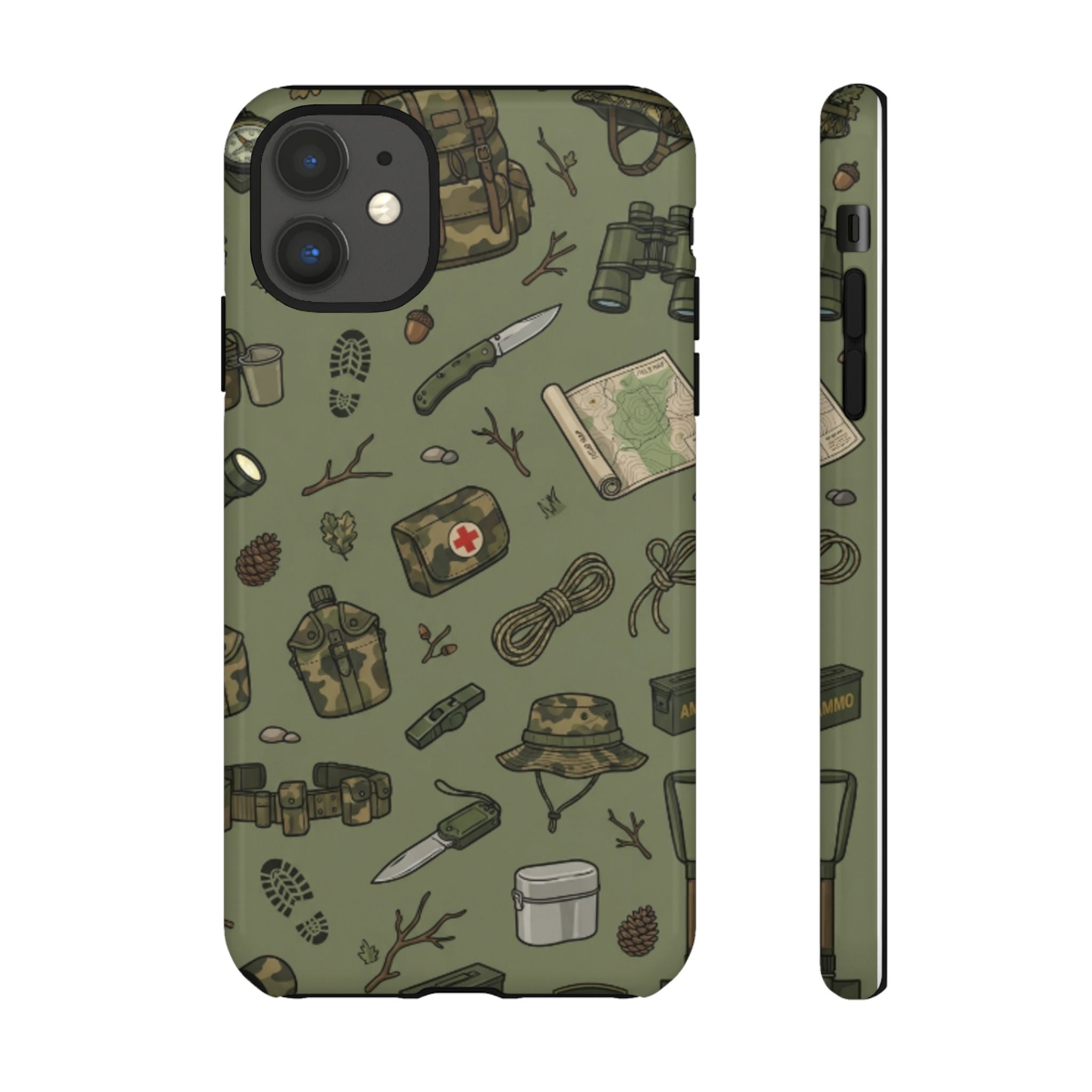 Tactical Gear Phone Case — Military Camping Outdoor Pattern