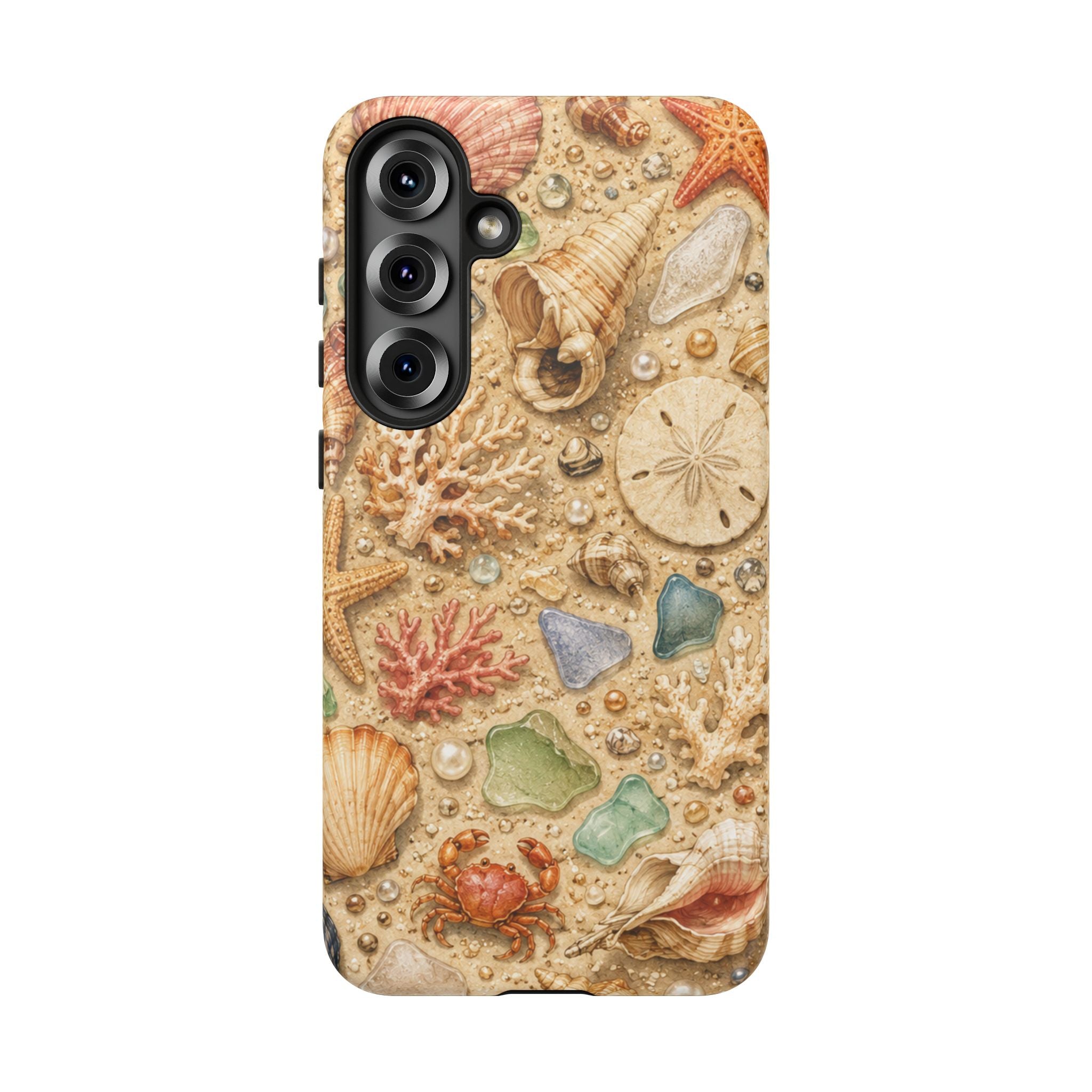 Beach Shells Phone Case — Seashell, Starfish & Sea Glass Coastal Design