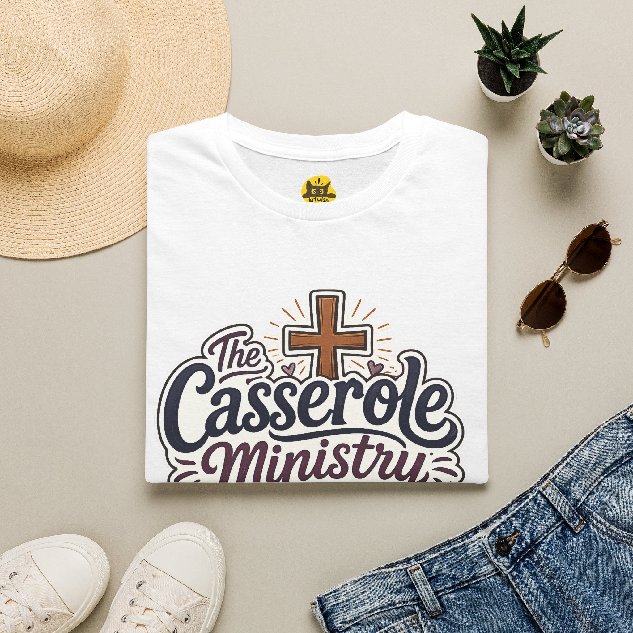Casserole Ministry T‑Shirt — Faith & Fellowship Church Cooking Crew Tee
