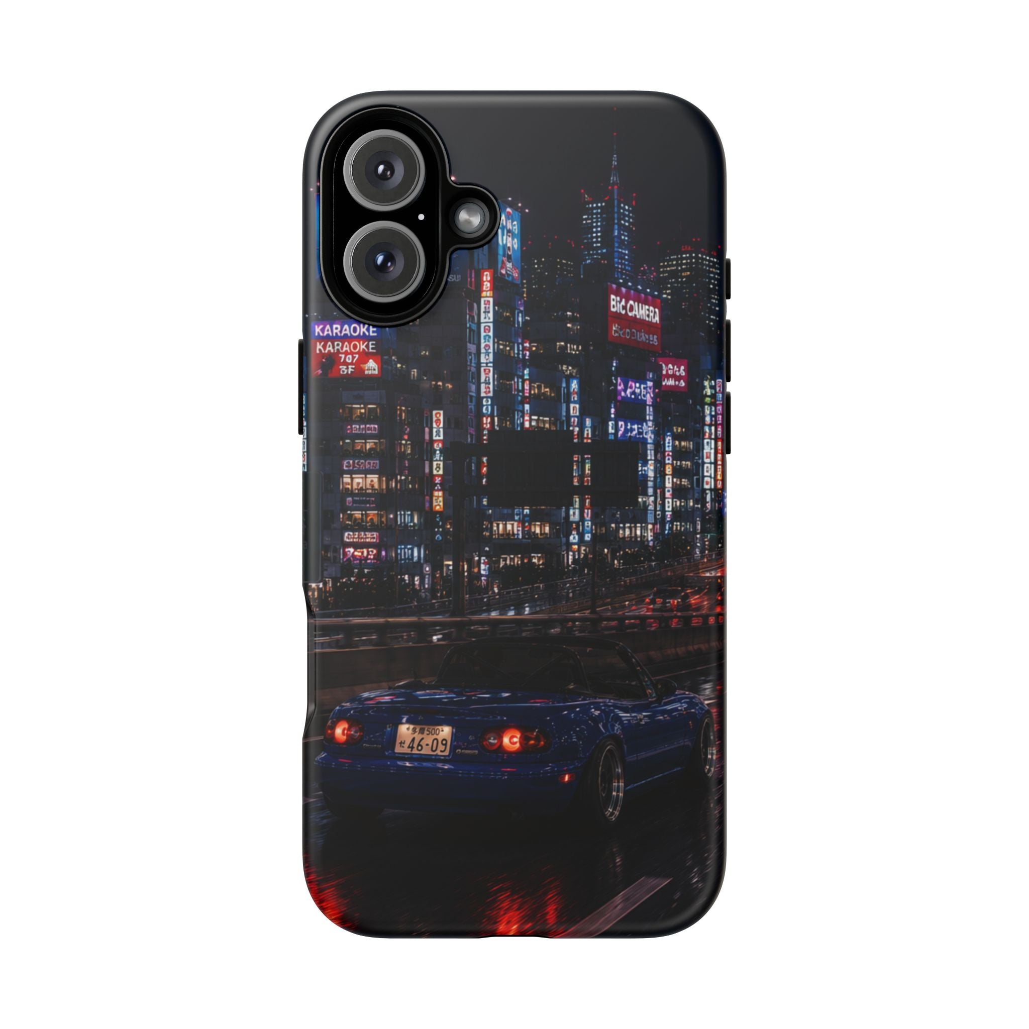 Tokyo Phone Case - Neon City Night Racer (Protective Tough Case)