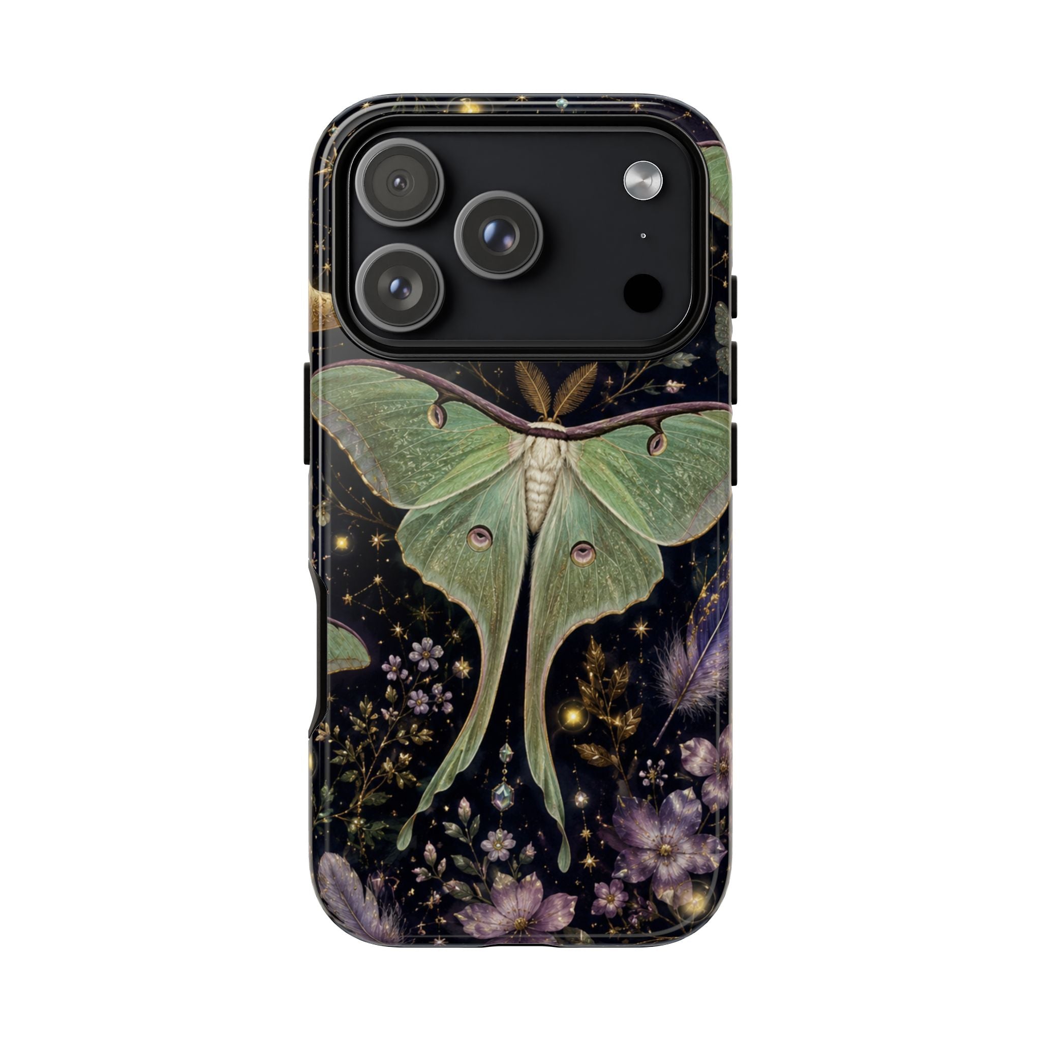 Luna Moth Phone Case — Mystical Moonlight Botanical Tough Case