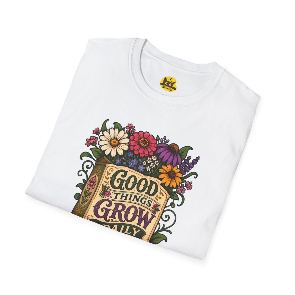 Positivity Tee | Floral “Good Things Grow” T‑Shirt