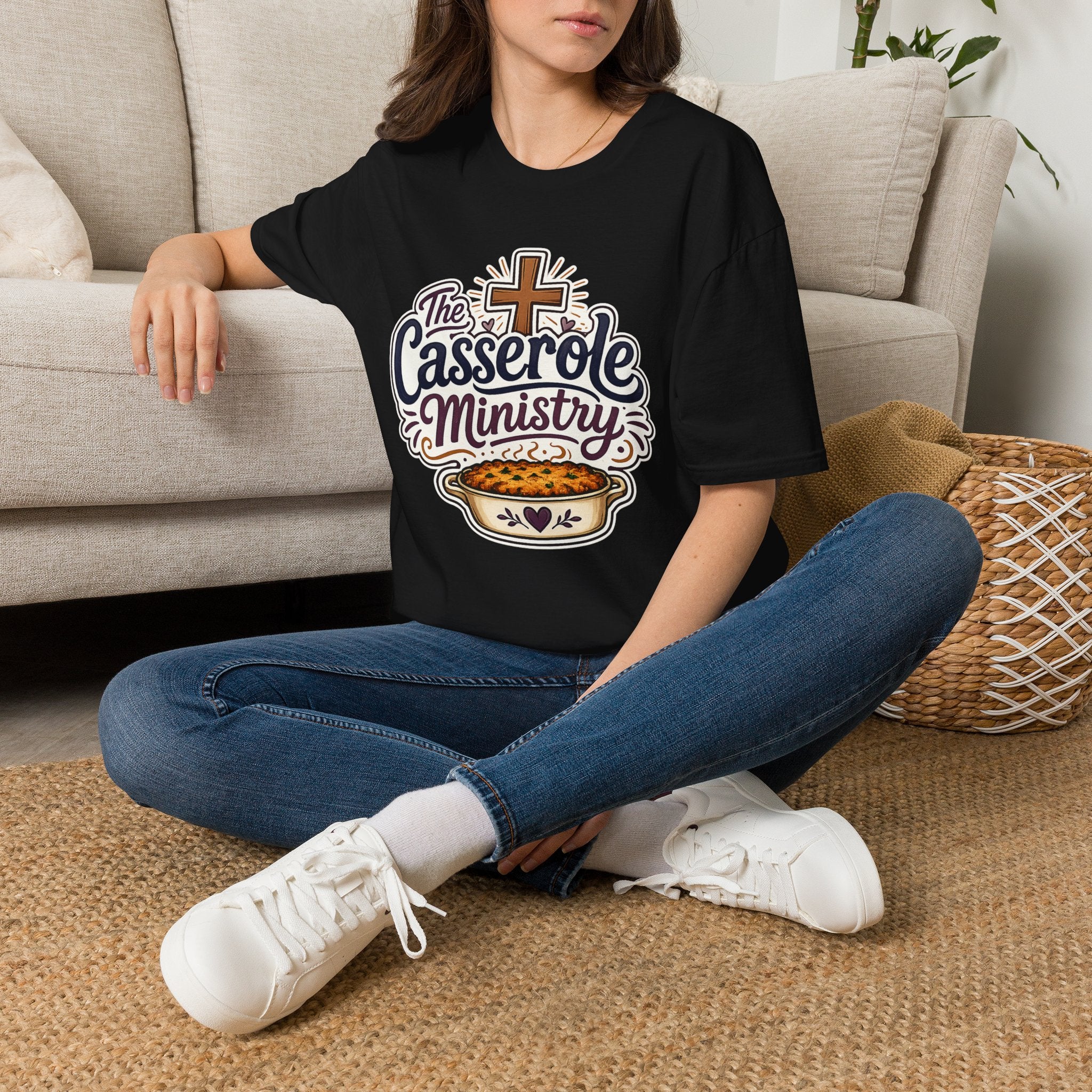 Casserole Ministry T‑Shirt — Faith & Fellowship Church Cooking Crew Tee
