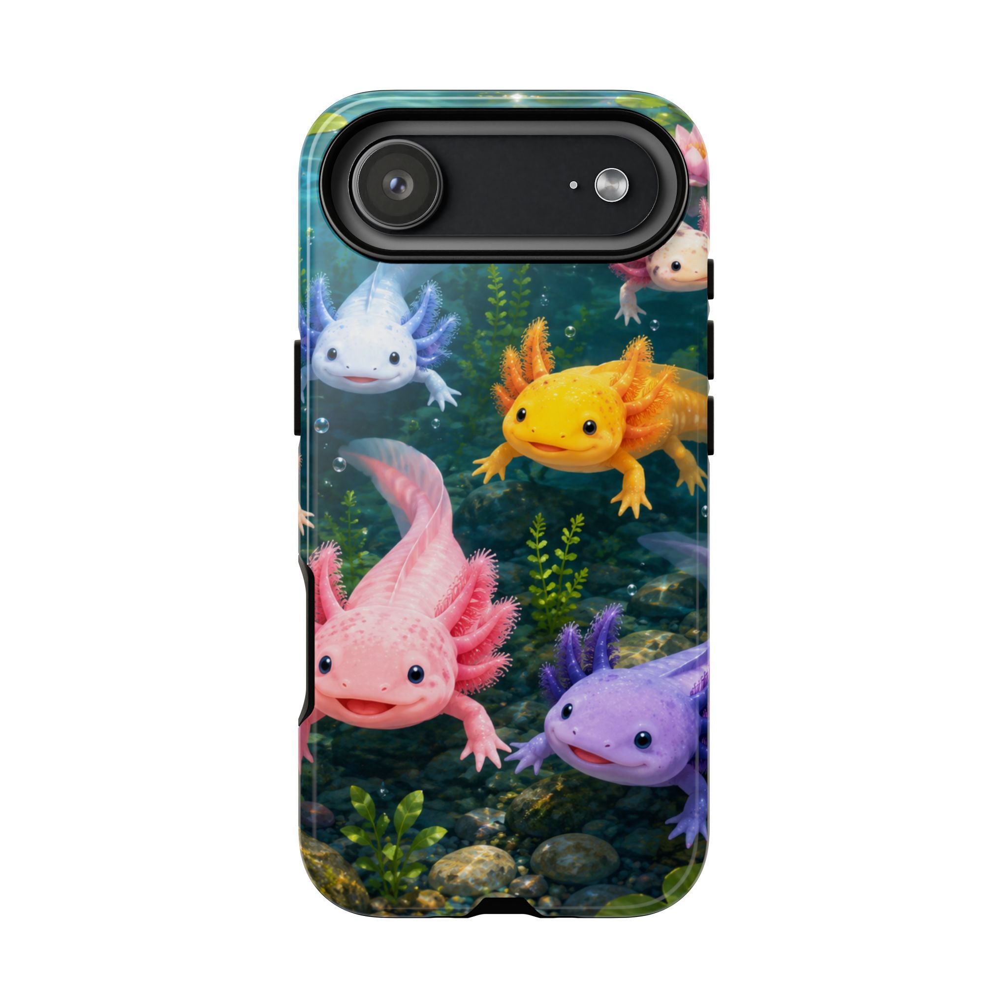 Tough Axolotl Phone Case — Cute Colorful Axolotl Waterproof Protective Phone Cover