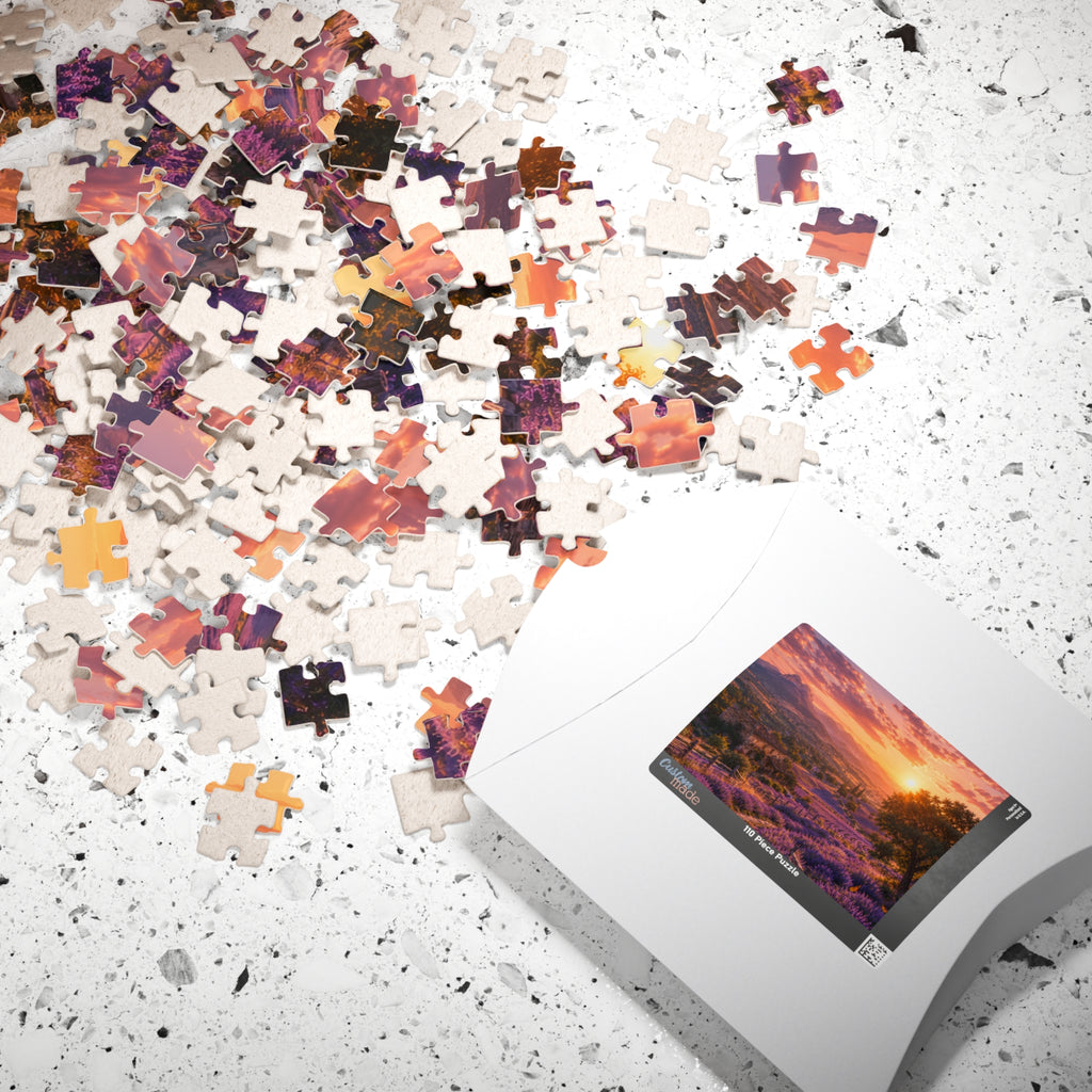 Lavender Sunset Puzzle — Scenic Landscape Jigsaw (110–1014 Pieces)