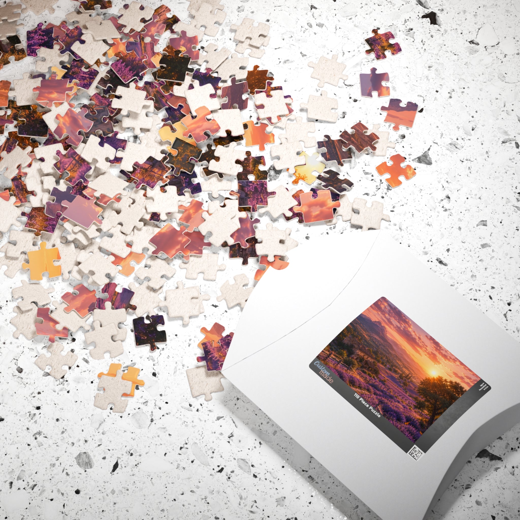 Lavender Sunset Puzzle — Scenic Landscape Jigsaw (110–1014 Pieces)