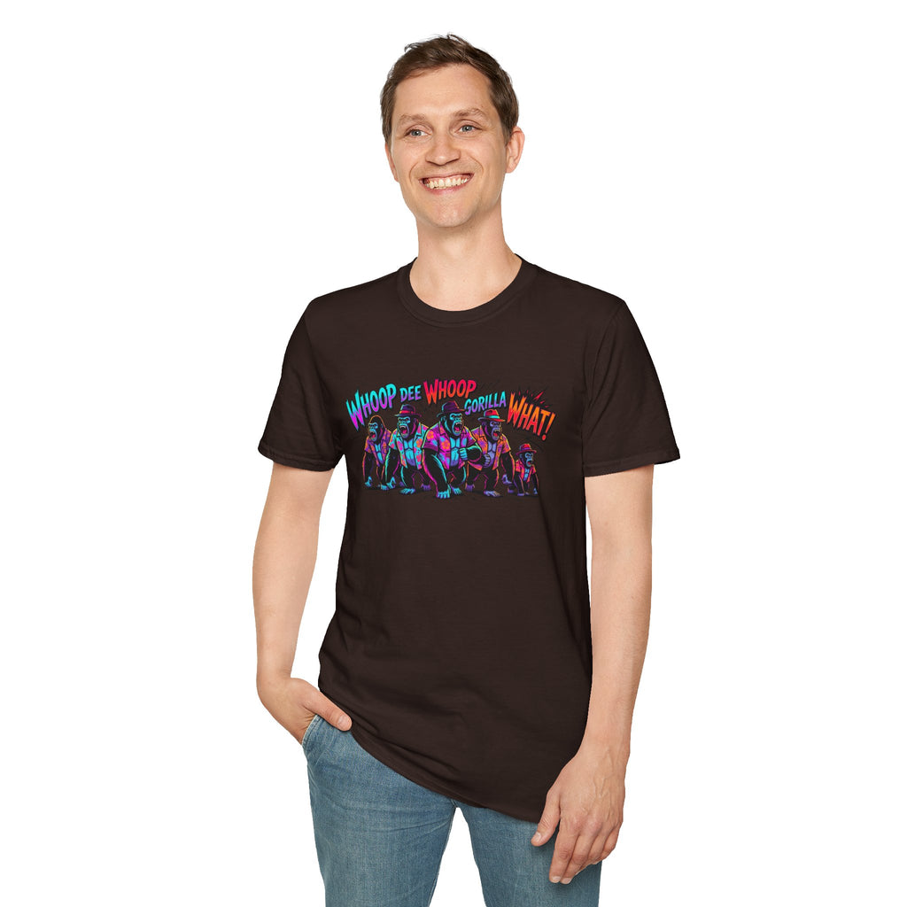 Gorilla Comic Pop Art T-Shirt — "Whoop Dee Whoop Gorilla What!" Graphic Tee