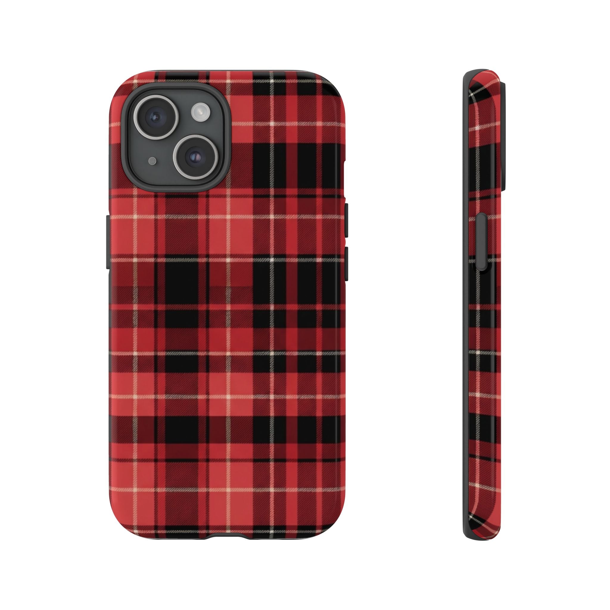 Red Black Buffalo Plaid Tough Phone Case