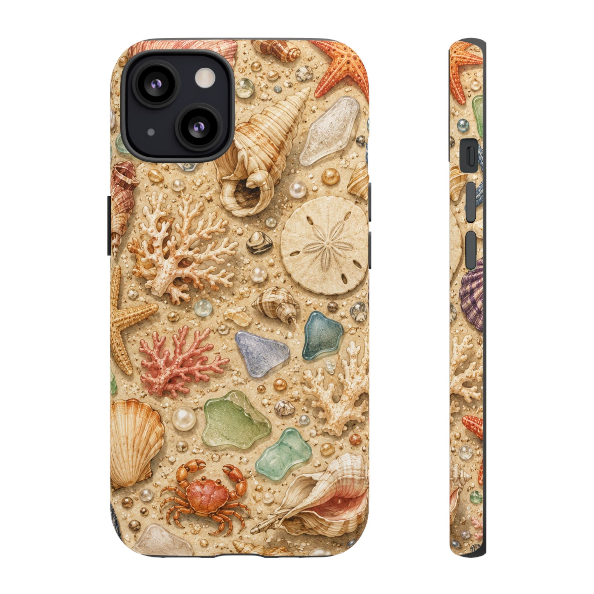 Beach Shells Phone Case — Seashell, Starfish & Sea Glass Coastal Design