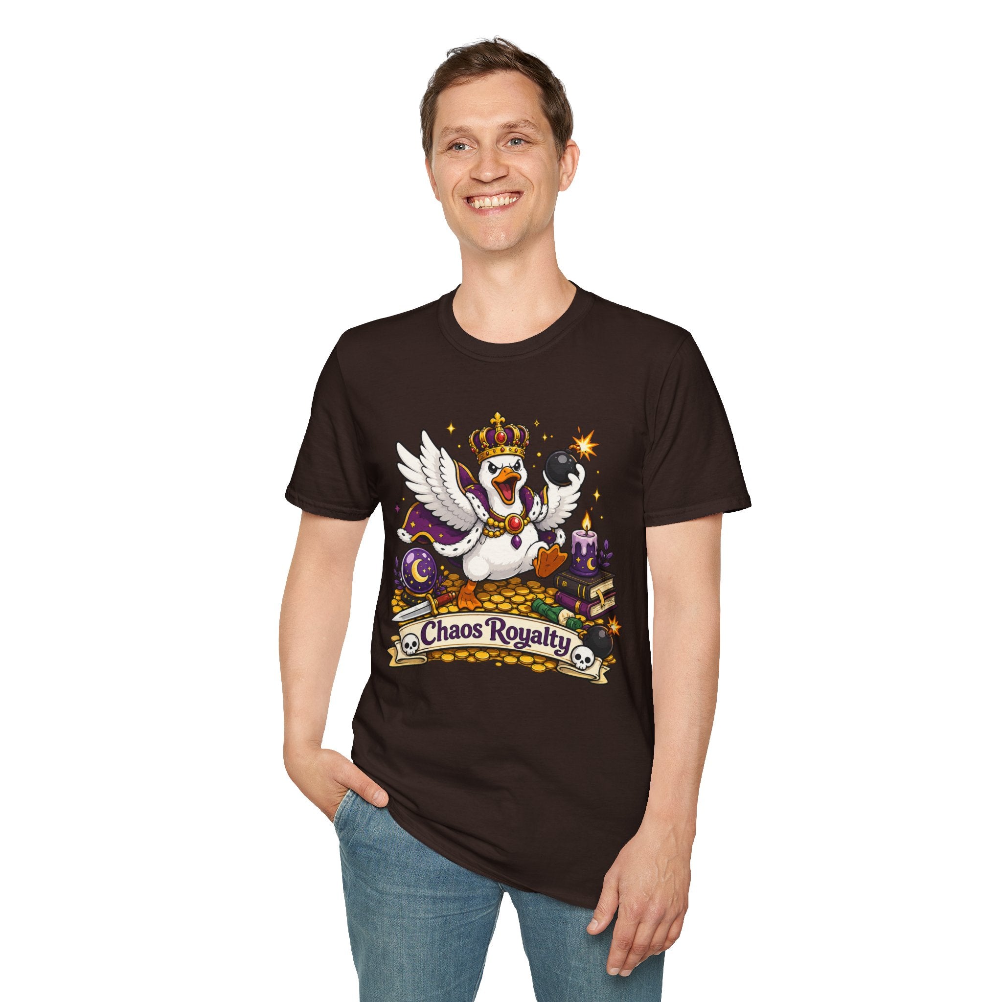 Chaos Royalty T-Shirt — Cute Crowned Goose Tee
