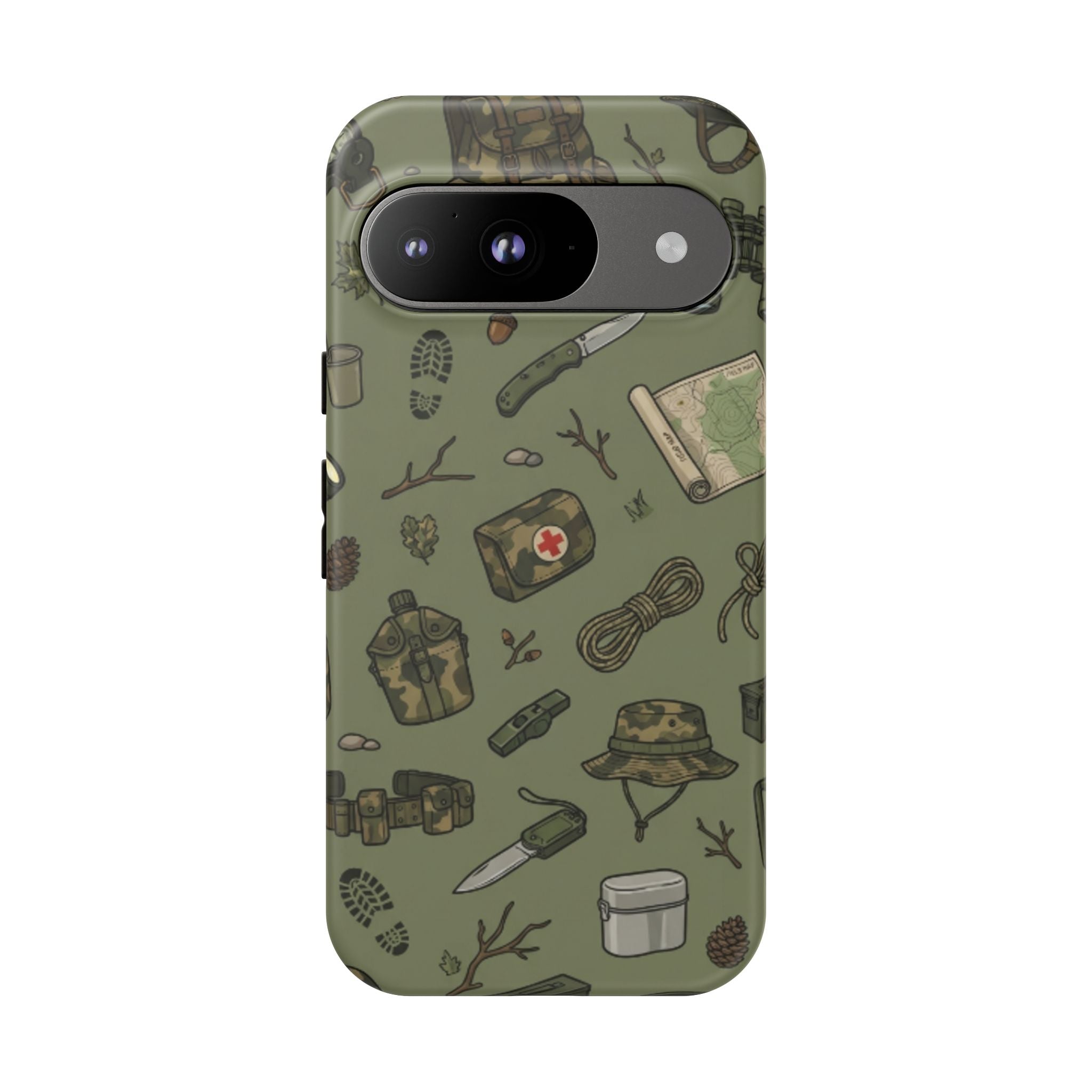 Tactical Gear Phone Case — Military Camping Outdoor Pattern