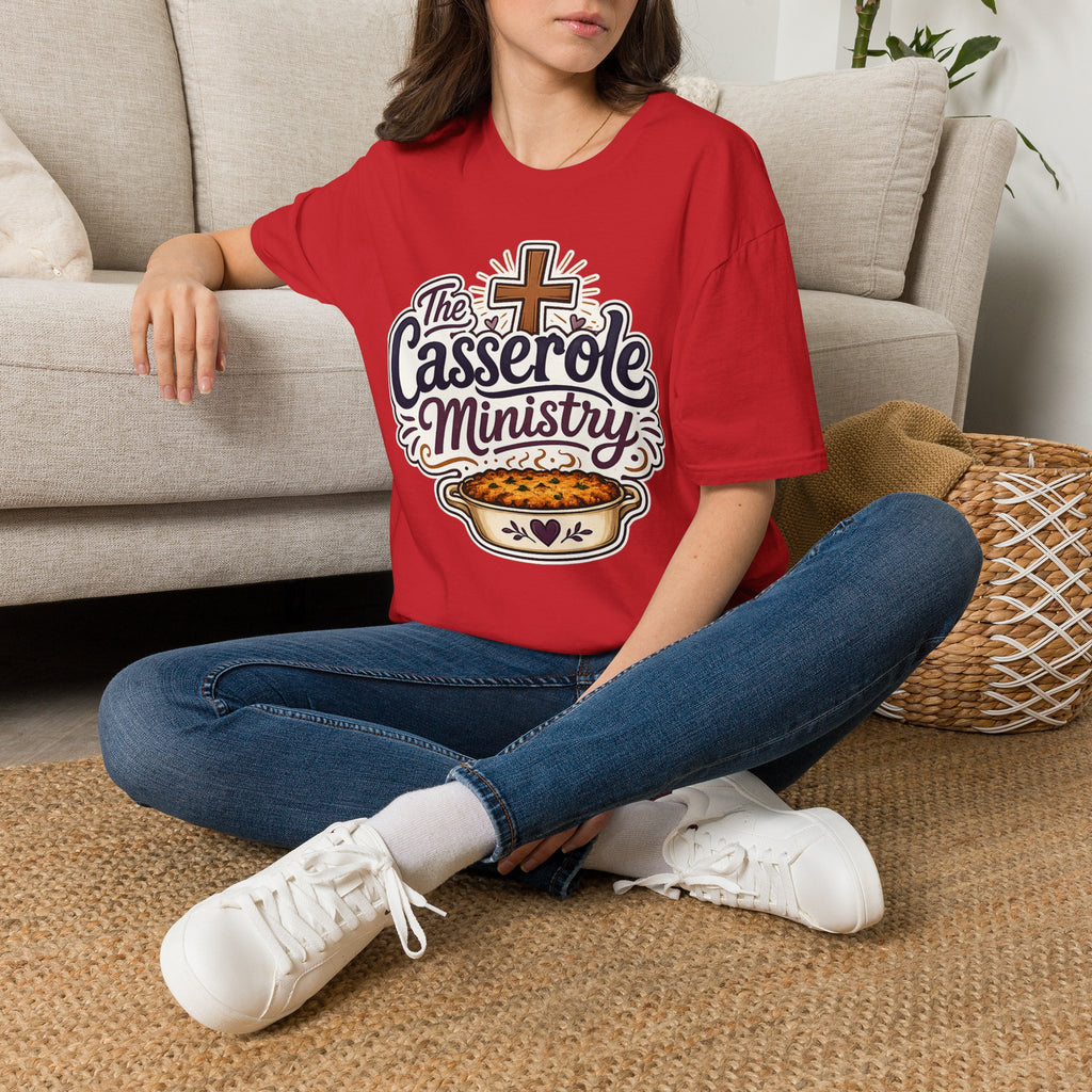 Casserole Ministry T-Shirt — Faith-Based Church Potluck Tee