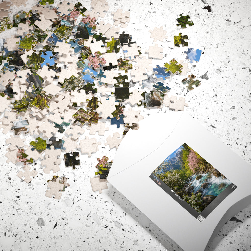 Mountain Spring River Puzzle — Scenic Nature Jigsaw (110/252/520/1014 pcs)