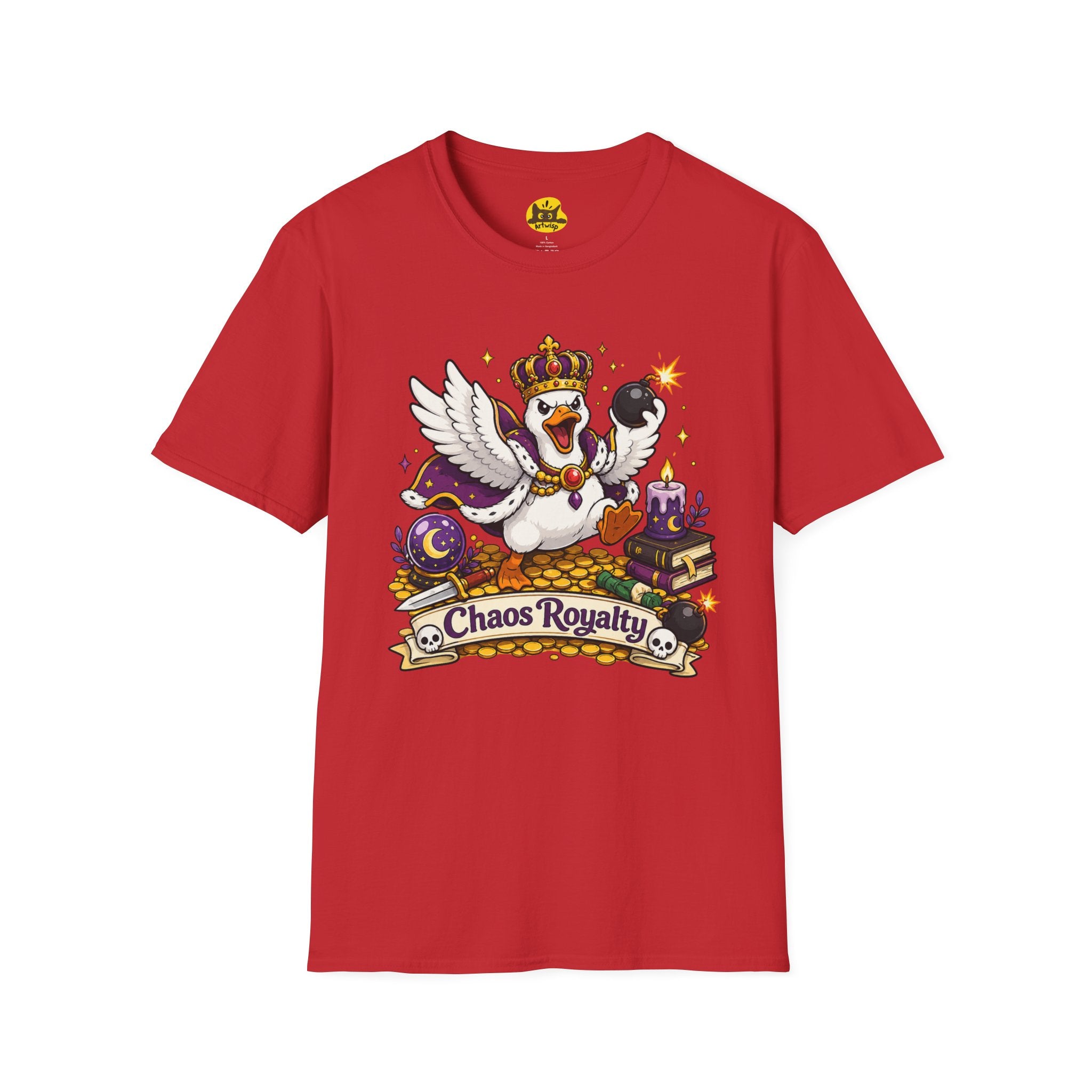 Chaos Royalty T-Shirt — Cute Crowned Goose Tee