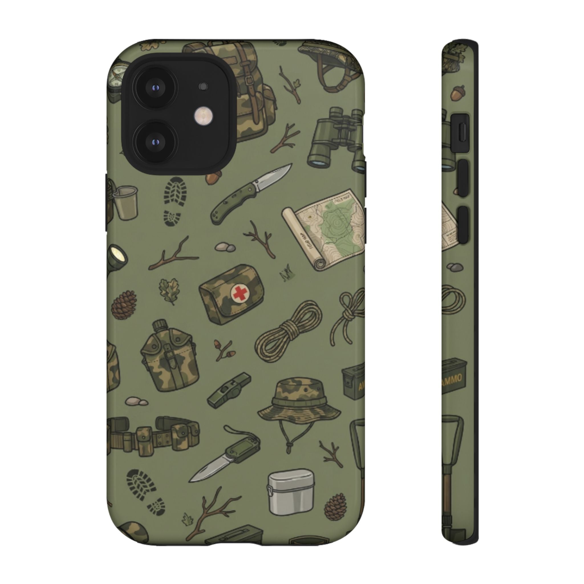 Tactical Gear Phone Case — Military Camping Outdoor Pattern