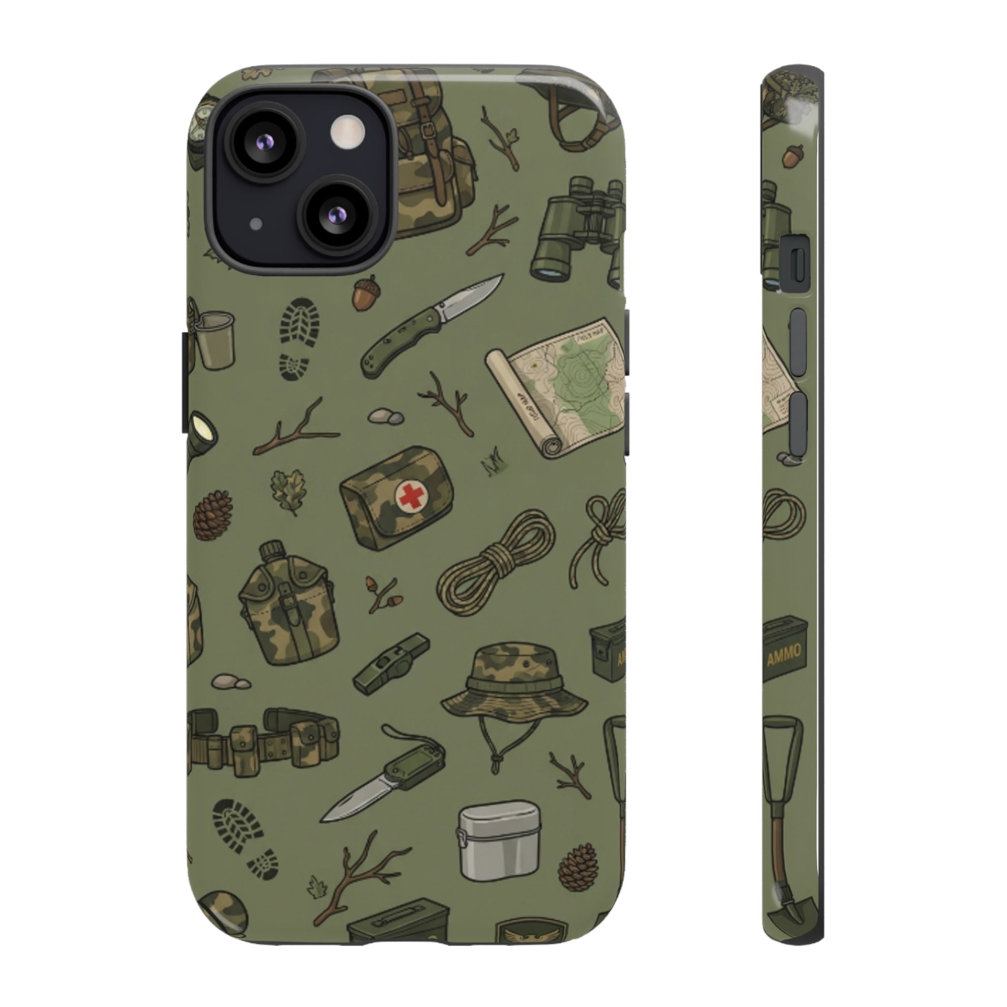 Tactical Gear Phone Case — Military Camping Outdoor Pattern