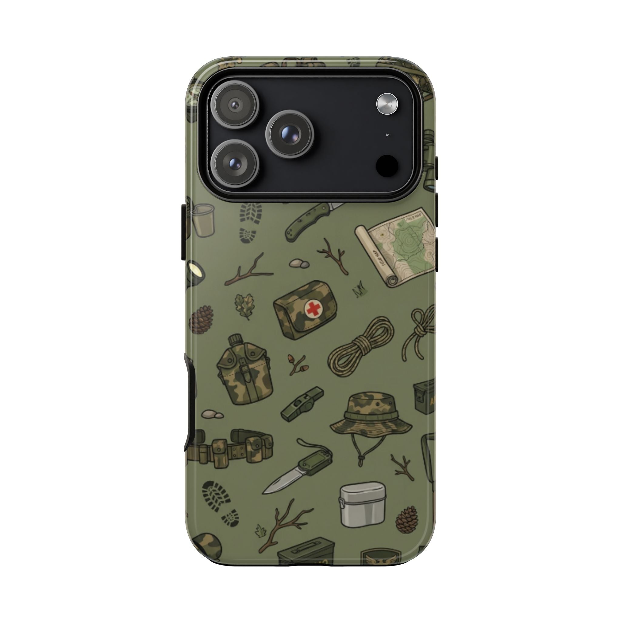 Tactical Gear Phone Case — Military Camping Outdoor Pattern