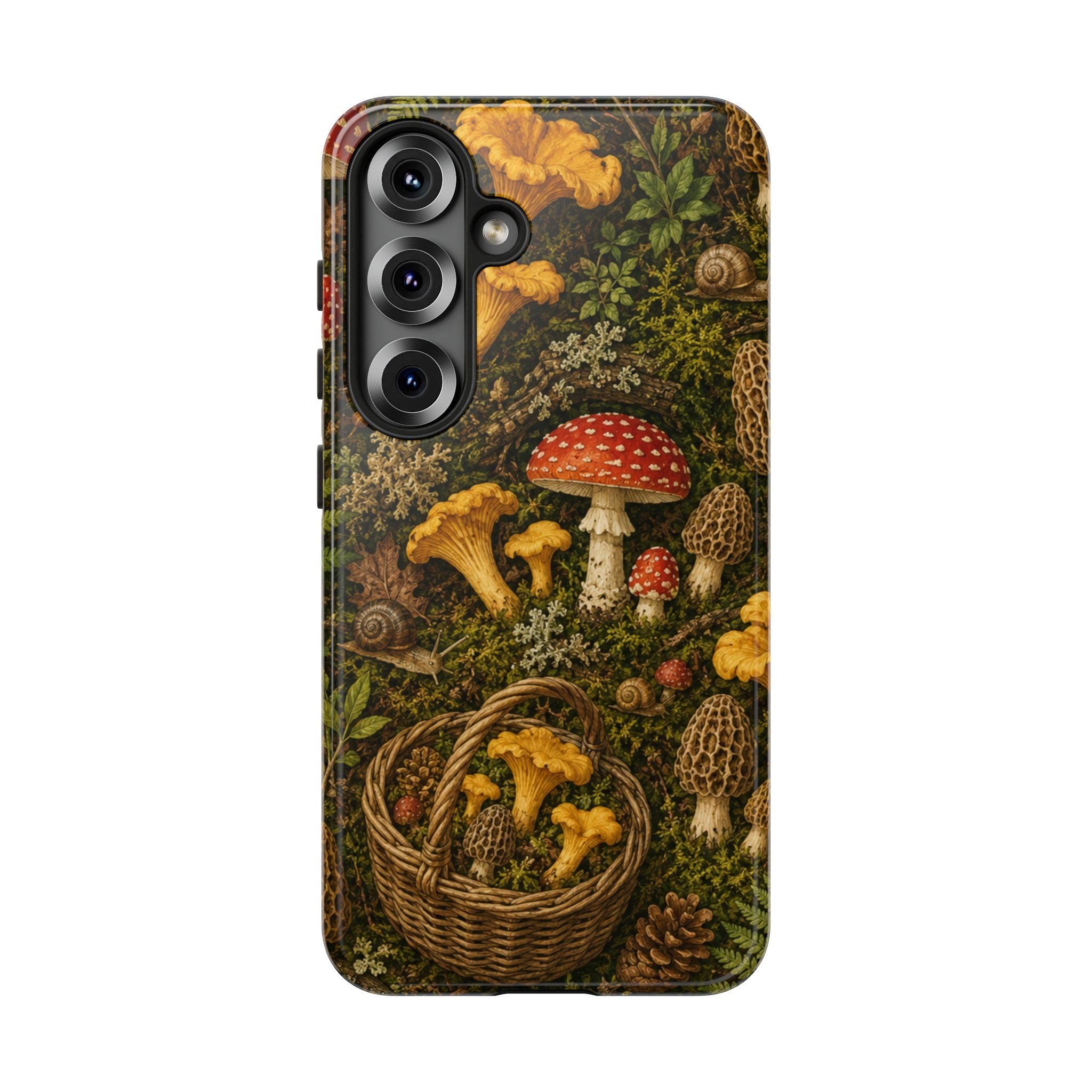 Mushroom Forage Phone Case — Vintage Forest Wild Mushroom Pattern