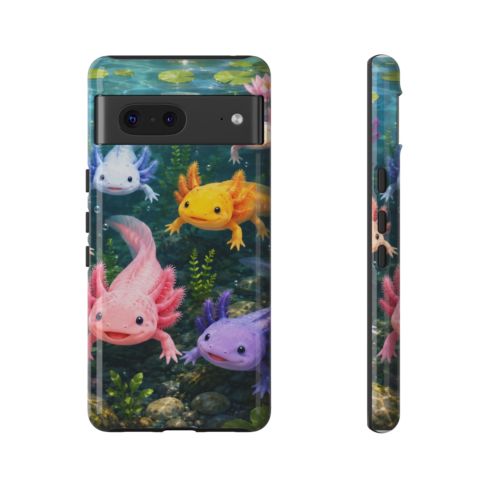 Tough Axolotl Phone Case — Cute Colorful Axolotl Waterproof Protective Phone Cover
