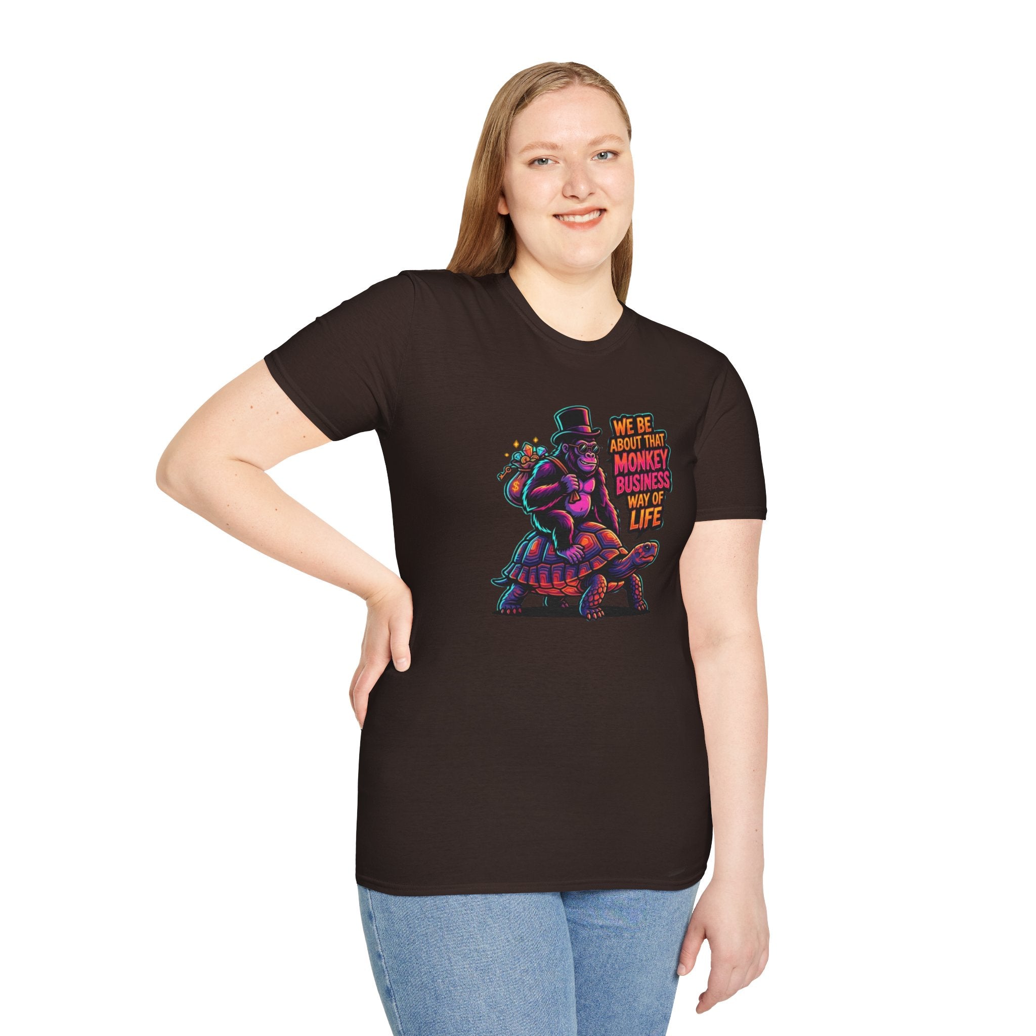 T-Shirt — 'We Be About That Monkey Business Way Of Life' Graphic Tee