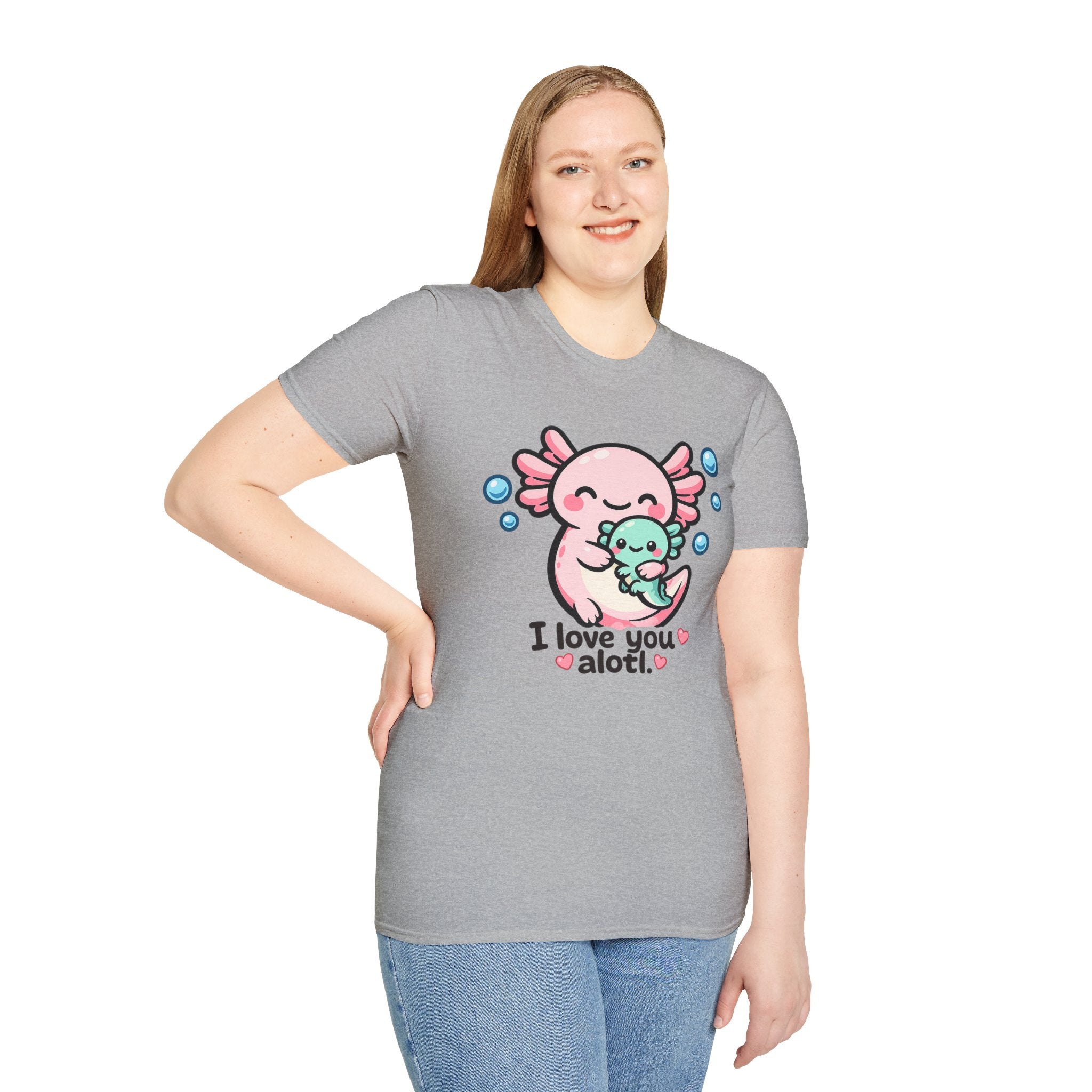 "I love you a lotl" Cute Axolotl Family Tee