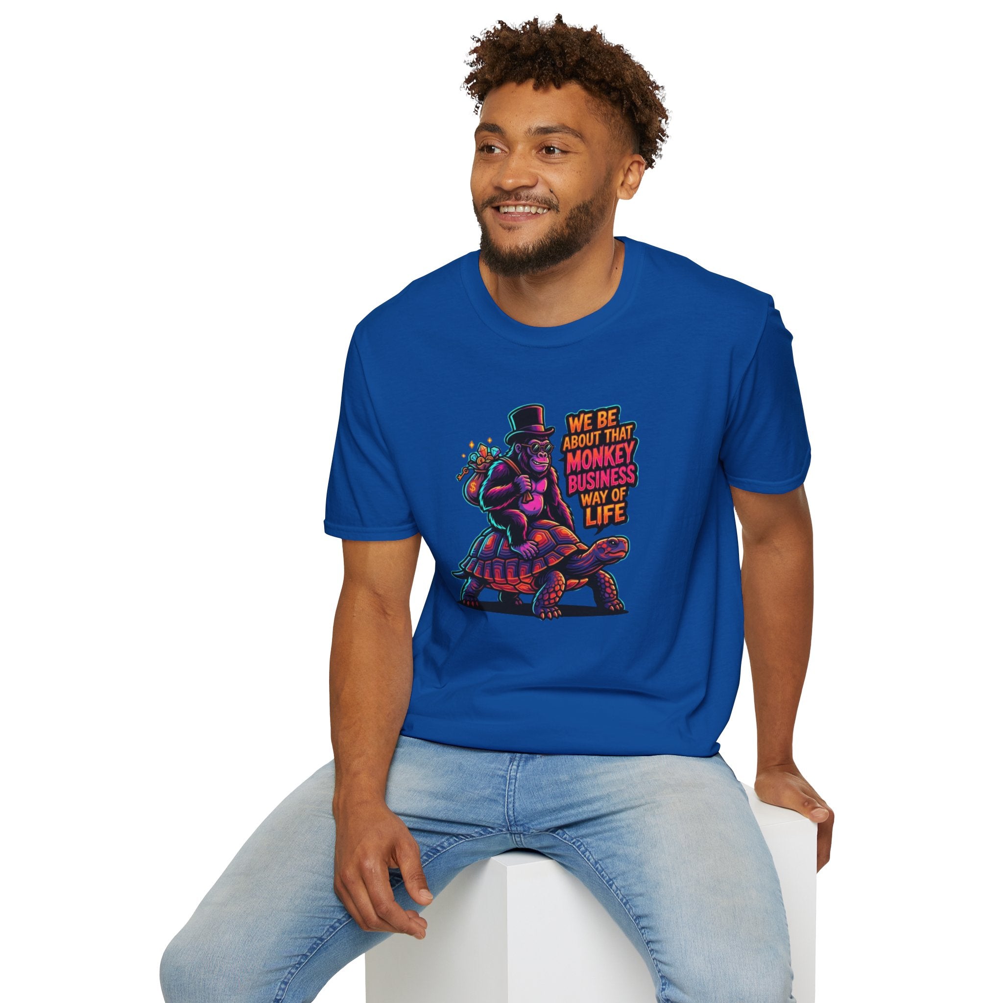 T-Shirt — 'We Be About That Monkey Business Way Of Life' Graphic Tee