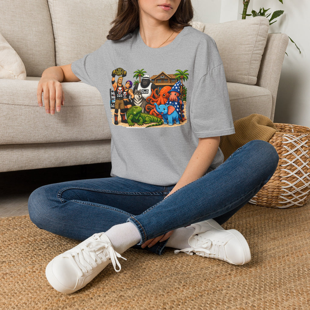 Funny T-Shirt — Wild Wrestling Mascot Crew Gift Tee