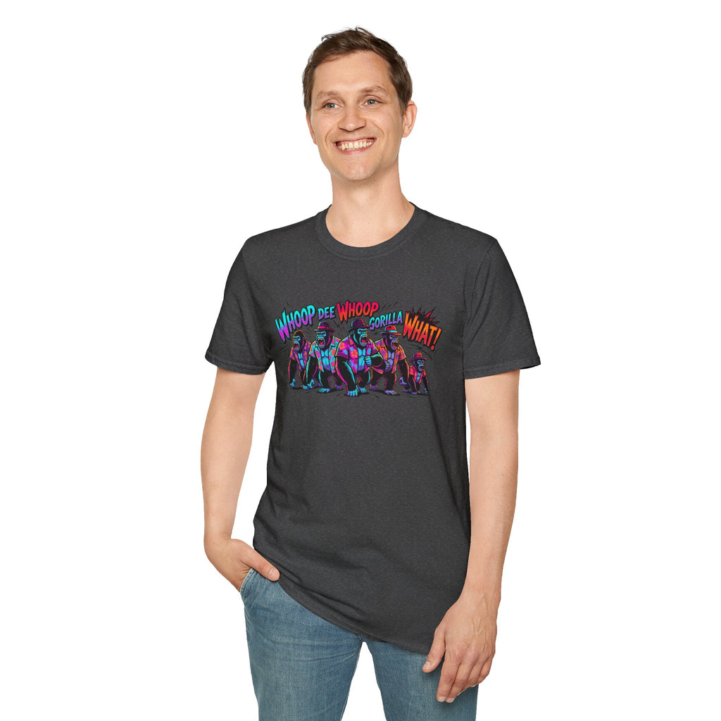 Gorilla Comic Pop Art T-Shirt — "Whoop Dee Whoop Gorilla What!" Graphic Tee