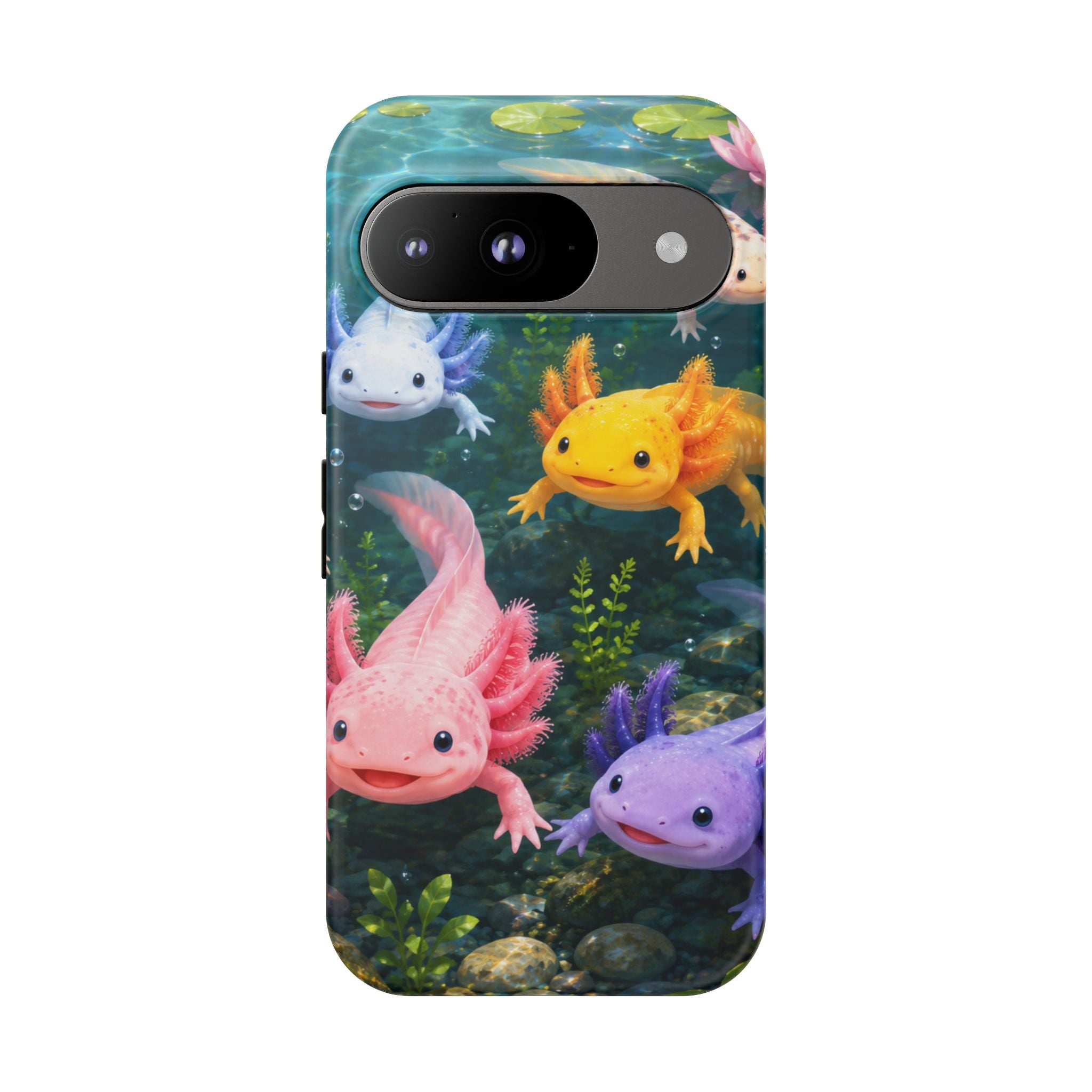 Tough Axolotl Phone Case — Cute Colorful Axolotl Waterproof Protective Phone Cover