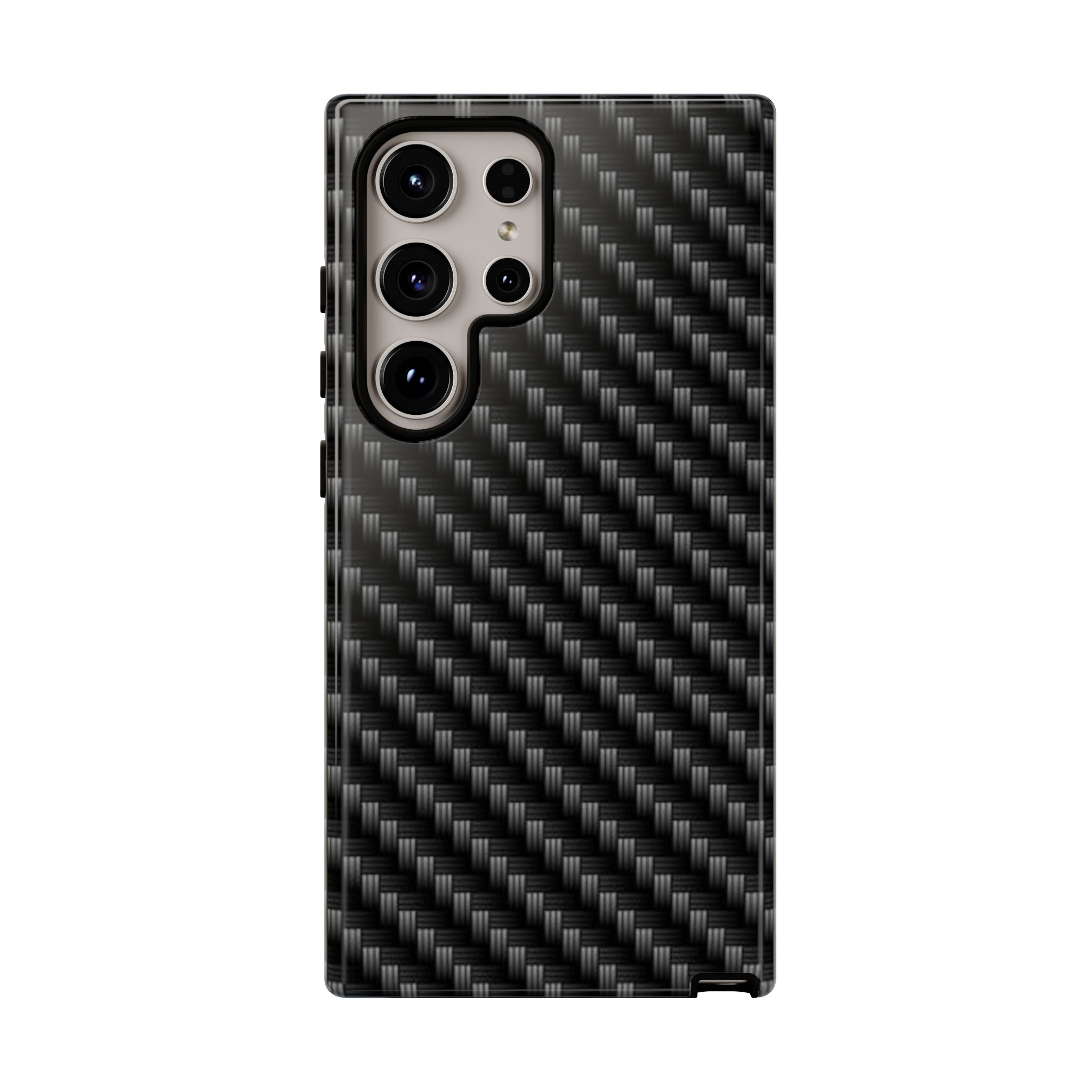 Carbon Fiber Pattern Tough Phone Case - Slim Protective Phone Cover