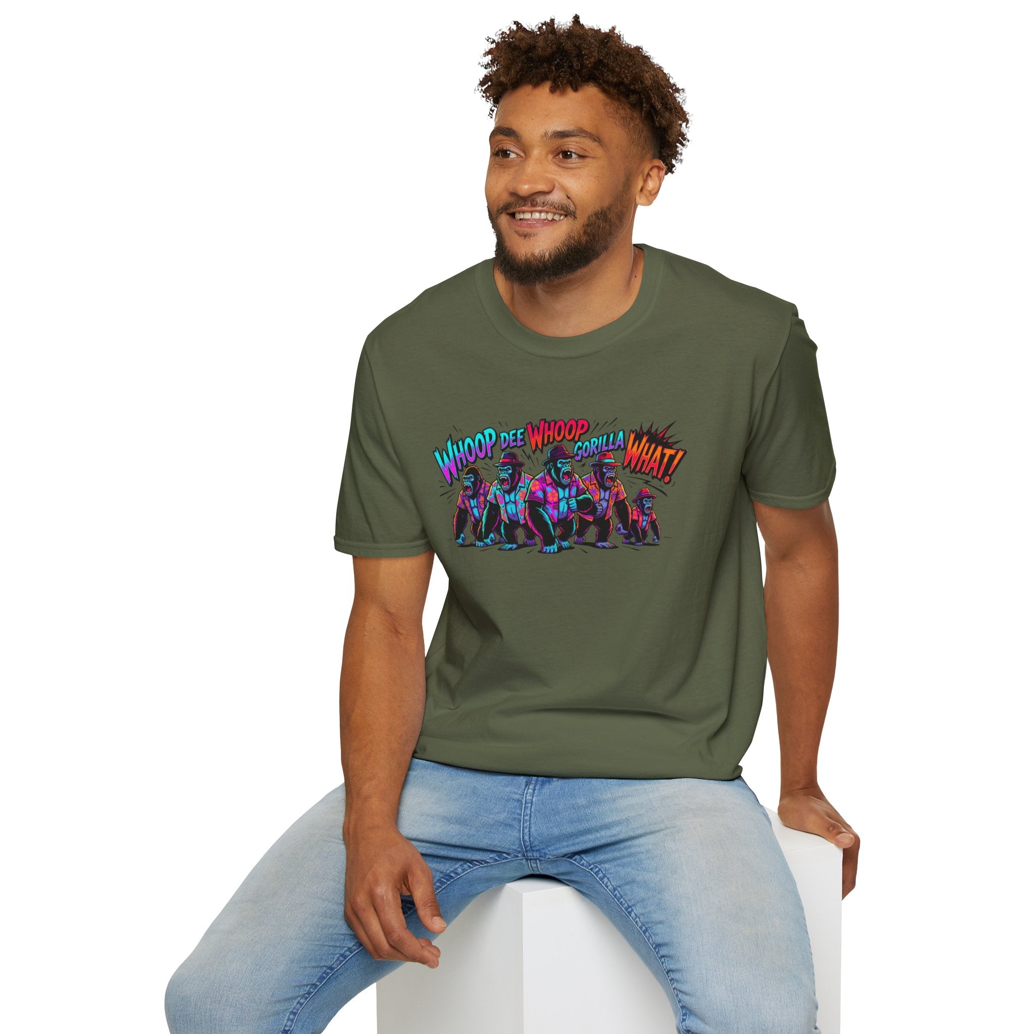 Gorilla Comic Pop Art T-Shirt — "Whoop Dee Whoop Gorilla What!" Graphic Tee