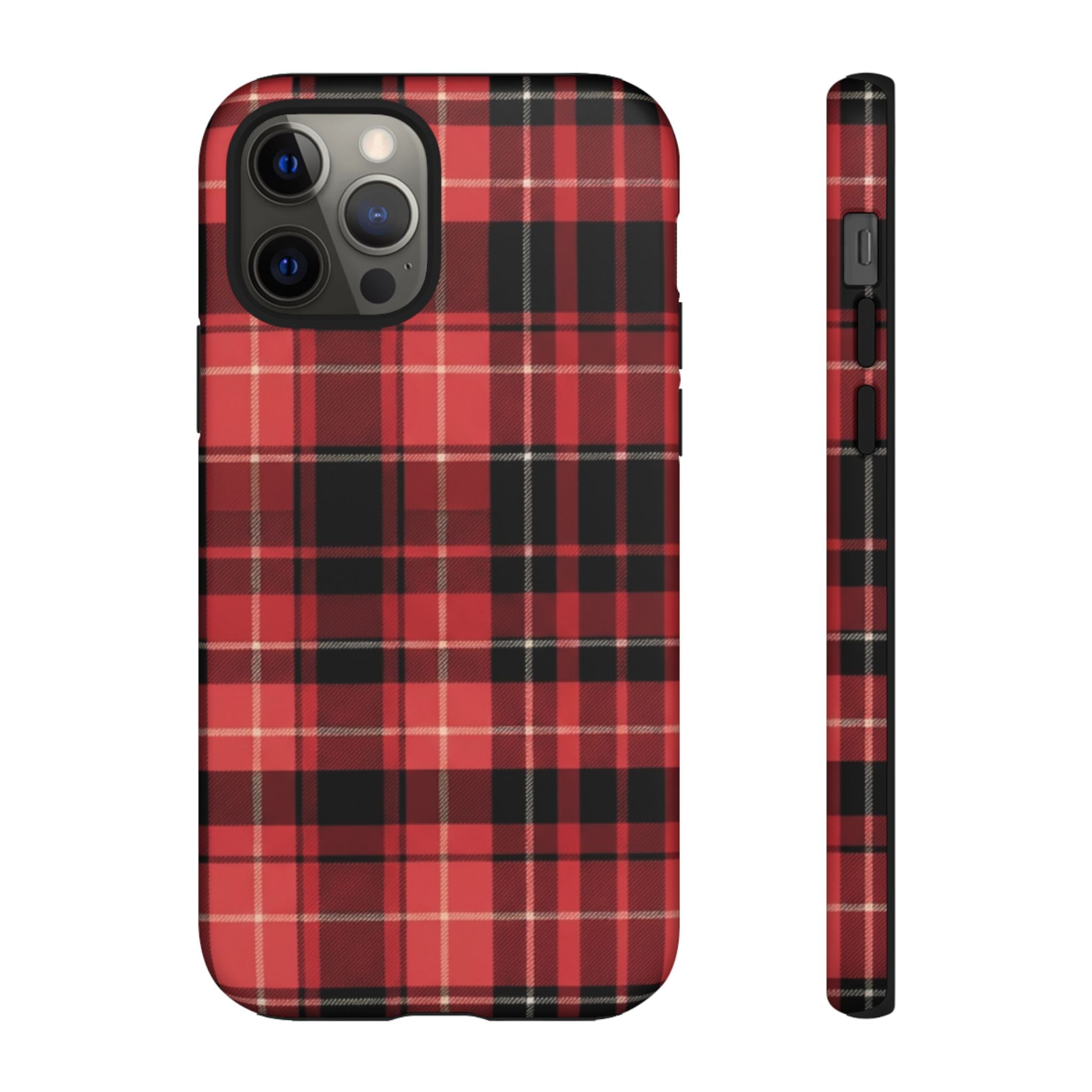 Red Black Buffalo Plaid Tough Phone Case