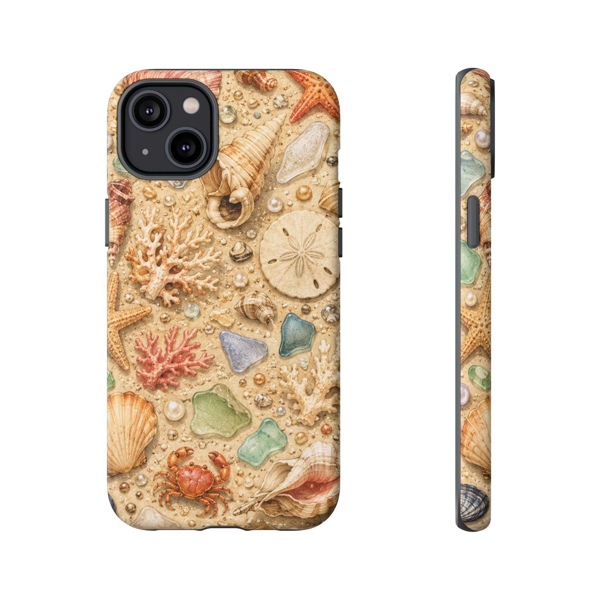 Beach Shells Phone Case — Seashell, Starfish & Sea Glass Coastal Design