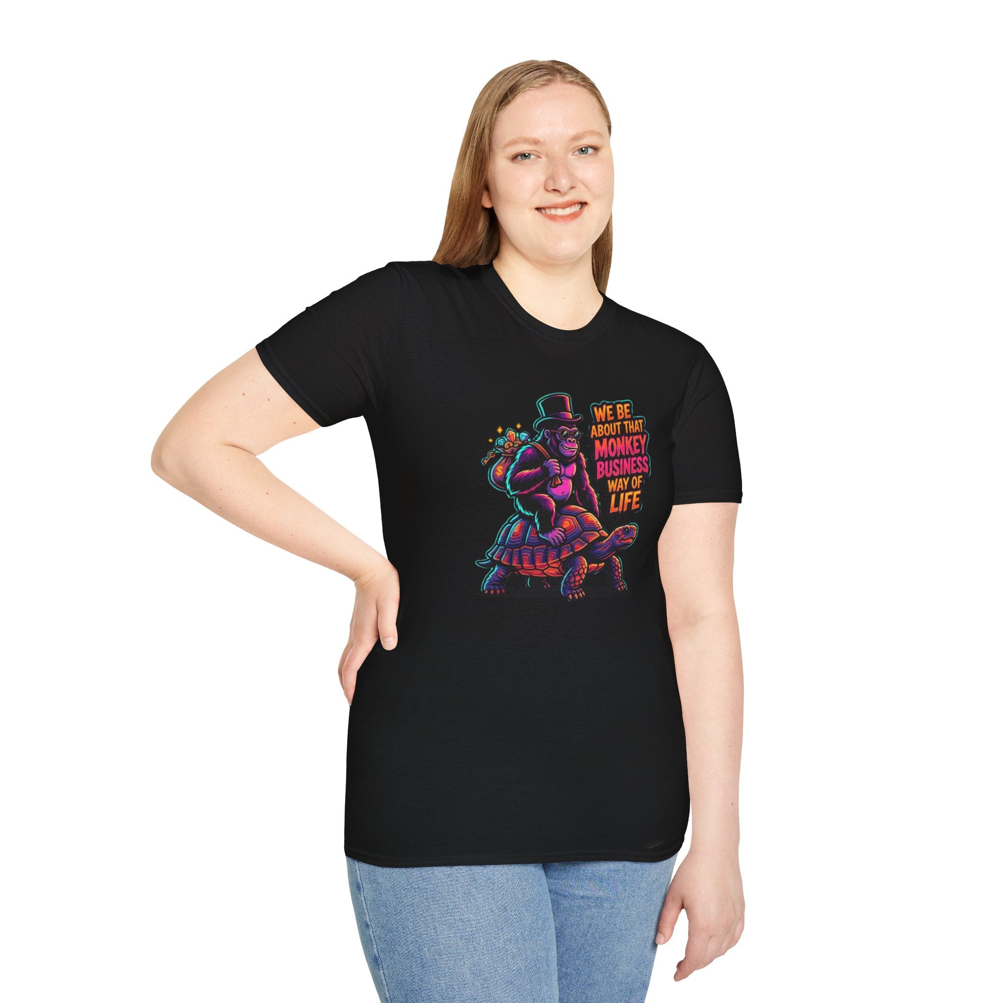 T-Shirt — 'We Be About That Monkey Business Way Of Life' Graphic Tee