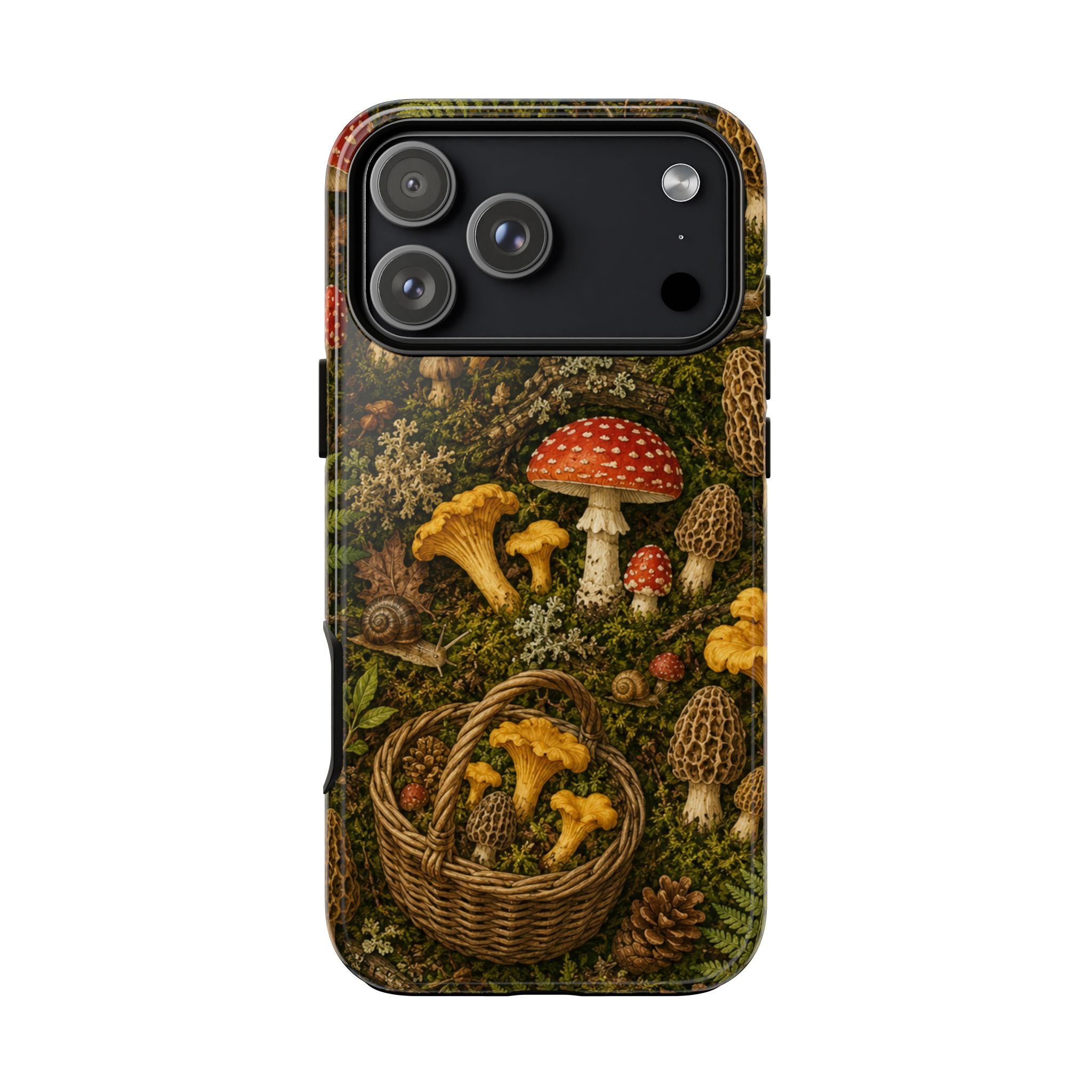 Mushroom Forage Phone Case — Vintage Forest Wild Mushroom Pattern